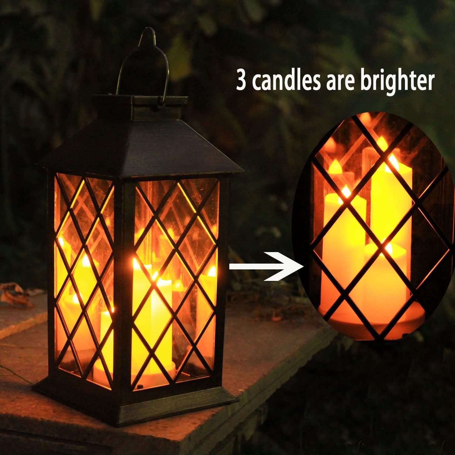 Guanfu solar outdoor garden lantern hanging waterproof PVC upgrade, illuminated lantern ideal for outdoor patio and garden decor.