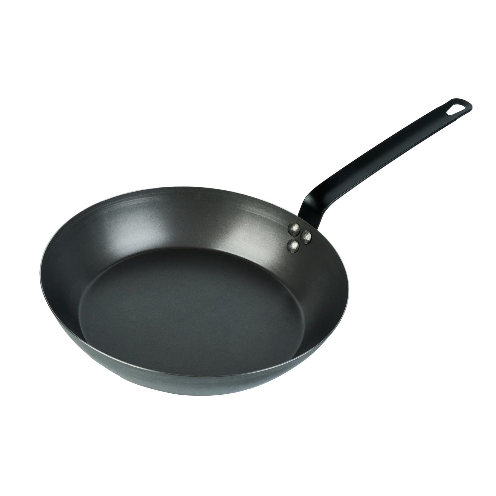 Restaurantware Met Lux 12-inch lightweight frying pan with triple-rive induction-ready surface, ideal for versatile cooking.