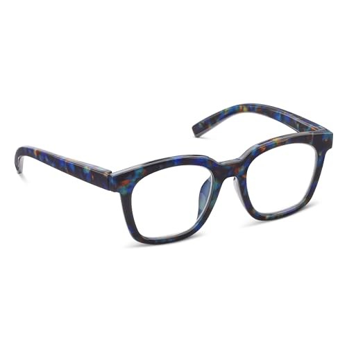 Cobalt tortoise reading glasses by Peepers by PeeperSpecs, featuring +1.75 magnification and stylish square frames.