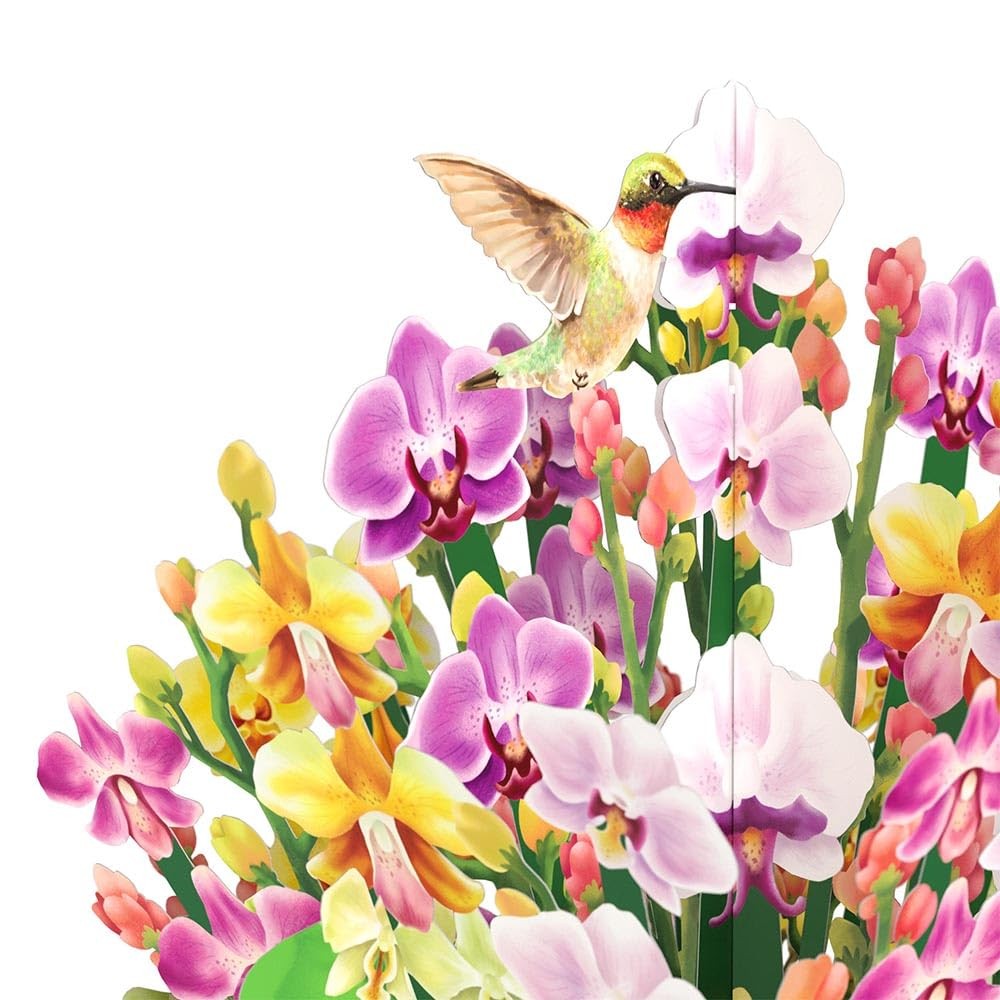 Lovepop birthday bouquet for mom featuring a 12-inch orchid paper flower arrangement with birthday sentiment.