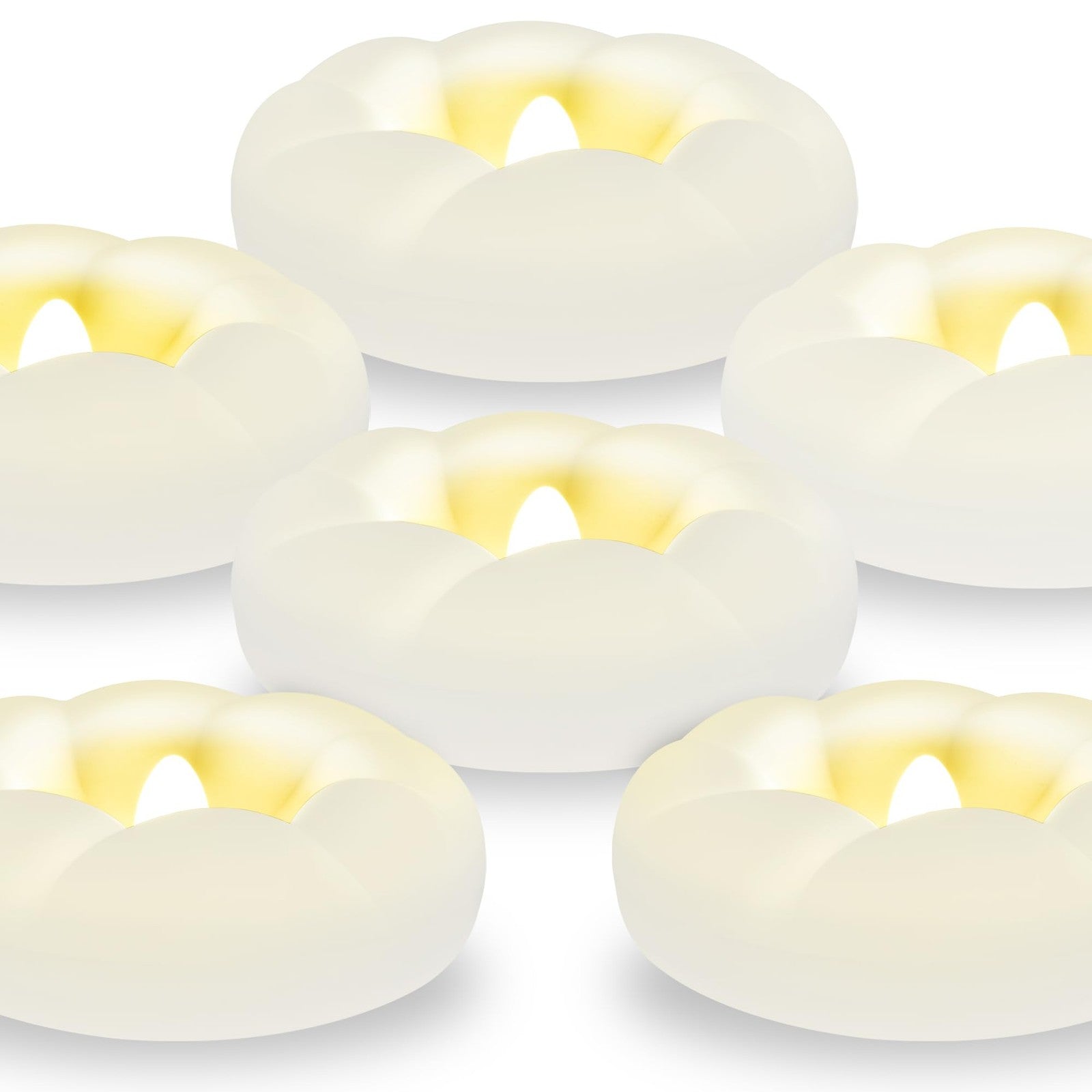 Set of 36 Tappovaly LED flameless floating candles, 3-inch waterproof battery-operated flickering candles for decoration.