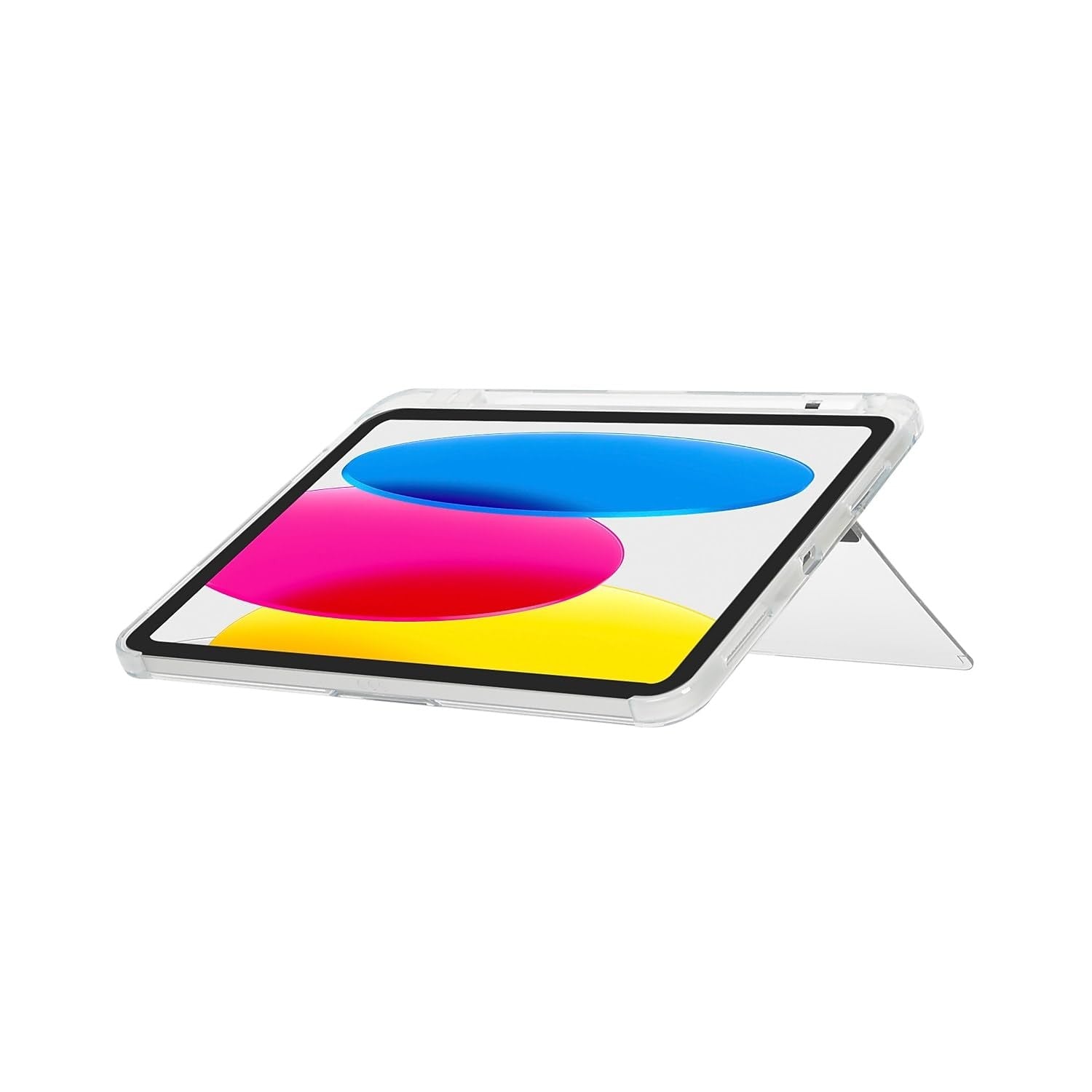 Targus Click-in Clear Case with Kickstand for 10.9-inch iPad 10th Gen, shock-absorbing protective cover with transparent design