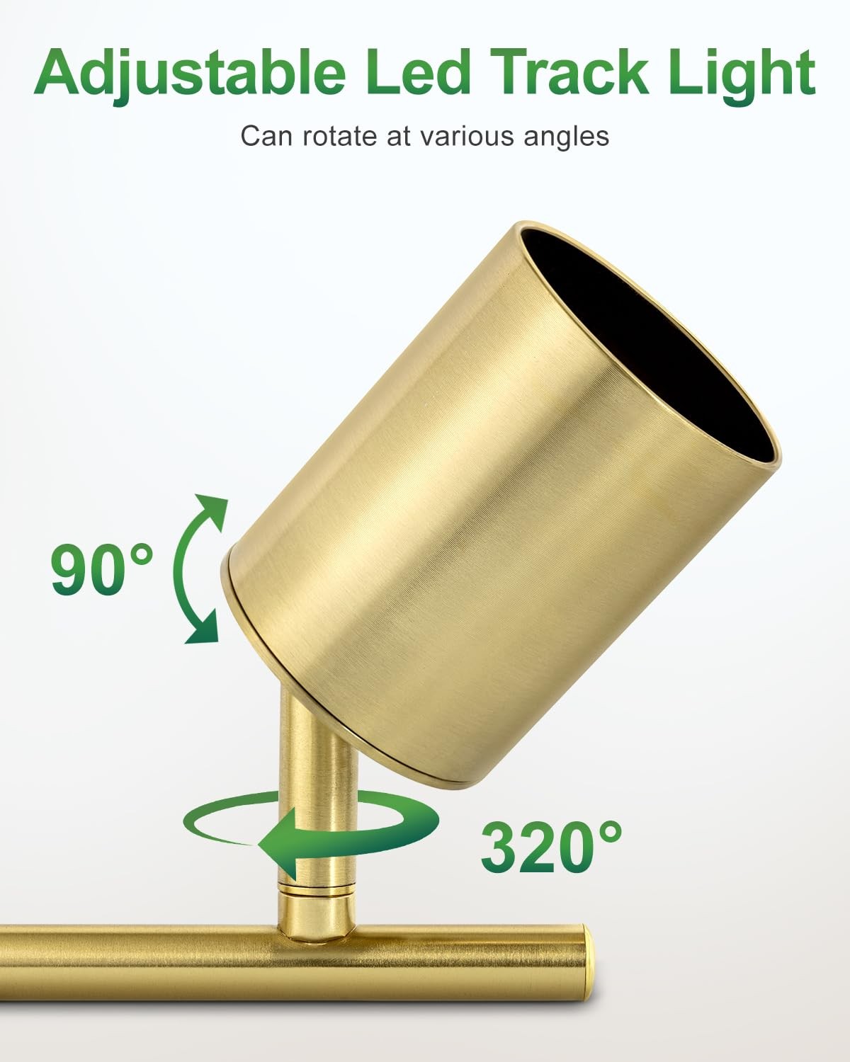 Fondiiz 4 Ways Track Lighting with rotatable heads, adjustable track light fixtures for modern interior lighting.