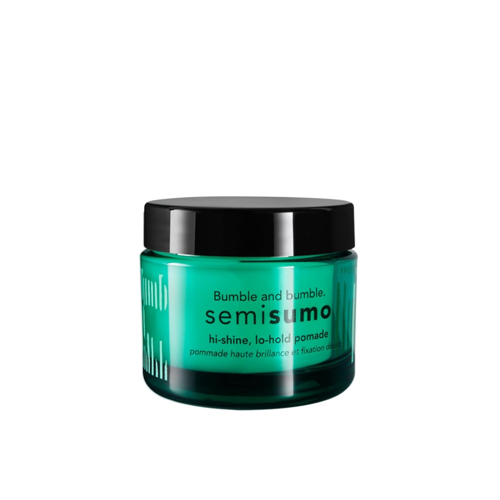 Bumble and bumble Semisumo Hi-Shine Hair Pomade with anti-frizz formula and subtle hold, shown in a sleek container.