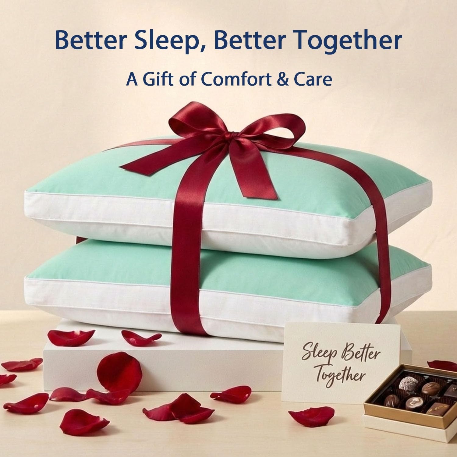 Set of two MEELUS queen size silky soft pillows with down alternative fill, featuring luxurious hotel-style design for comfortable sleep.