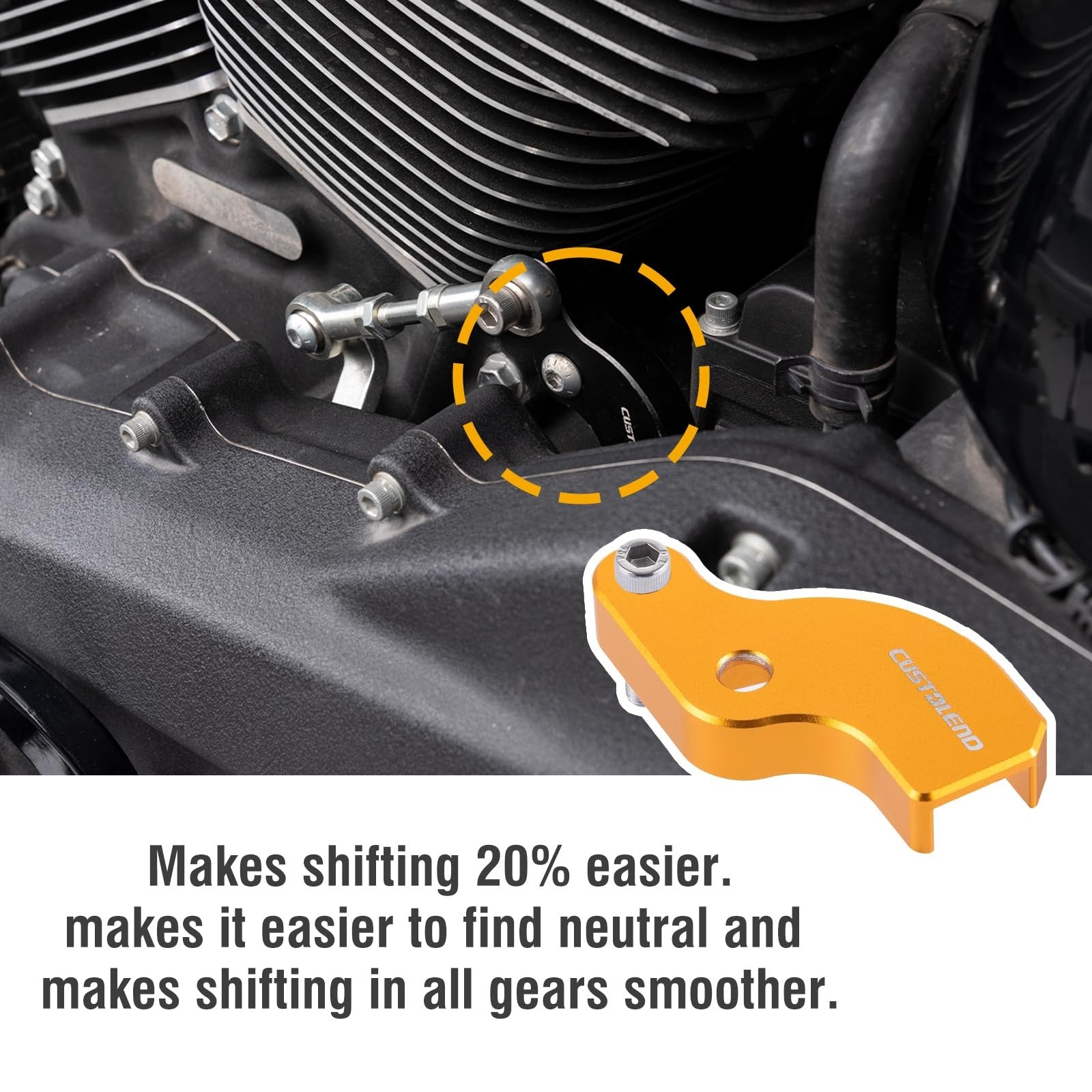 Motorcycle neutral gear shifter kit for Harley, easy find M8 neutral gear, compatible with various Harley models, by Generic.