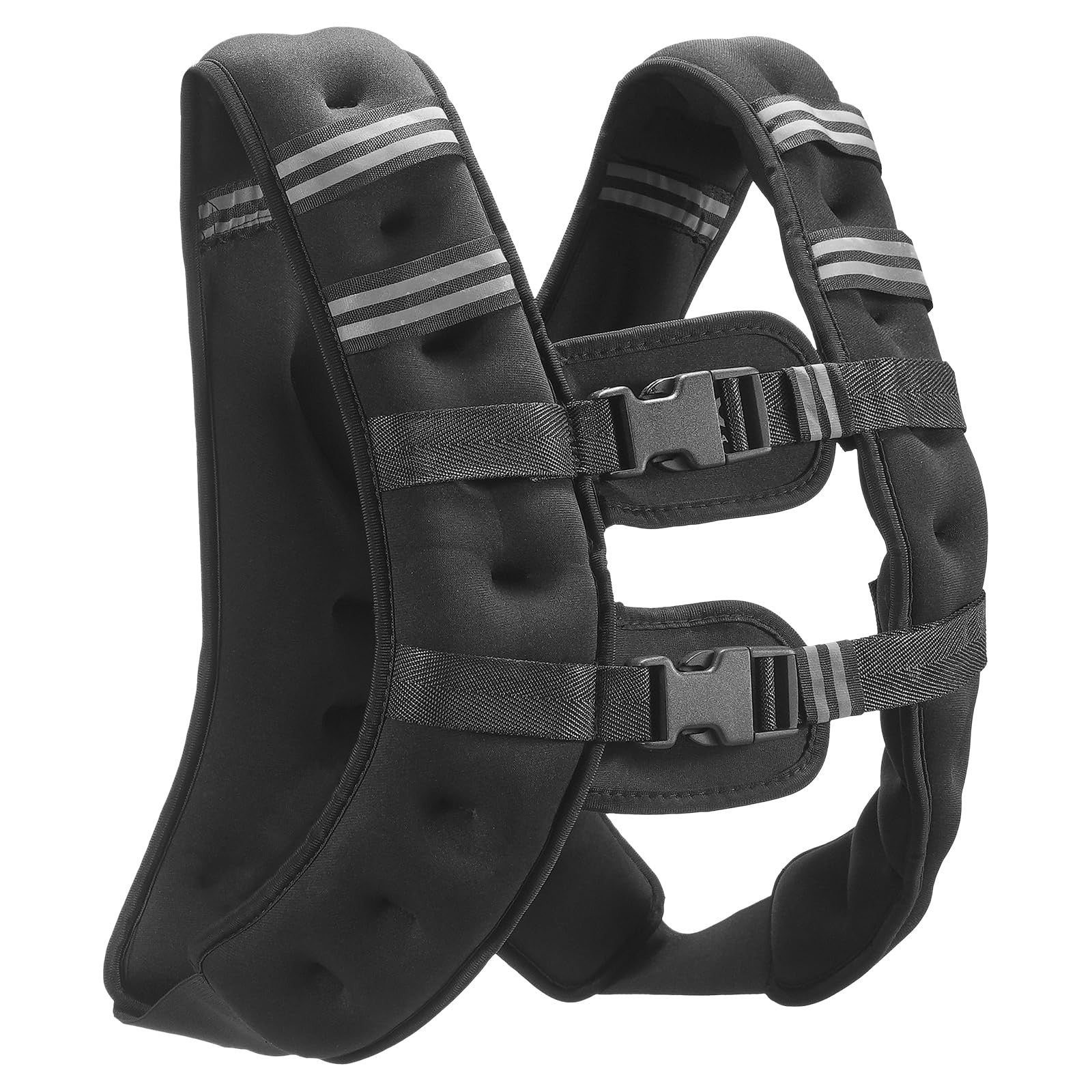 VEVOR 16 lbs weighted vest with reflective stripe and adjustable buckle, designed for fitness and training exercises.