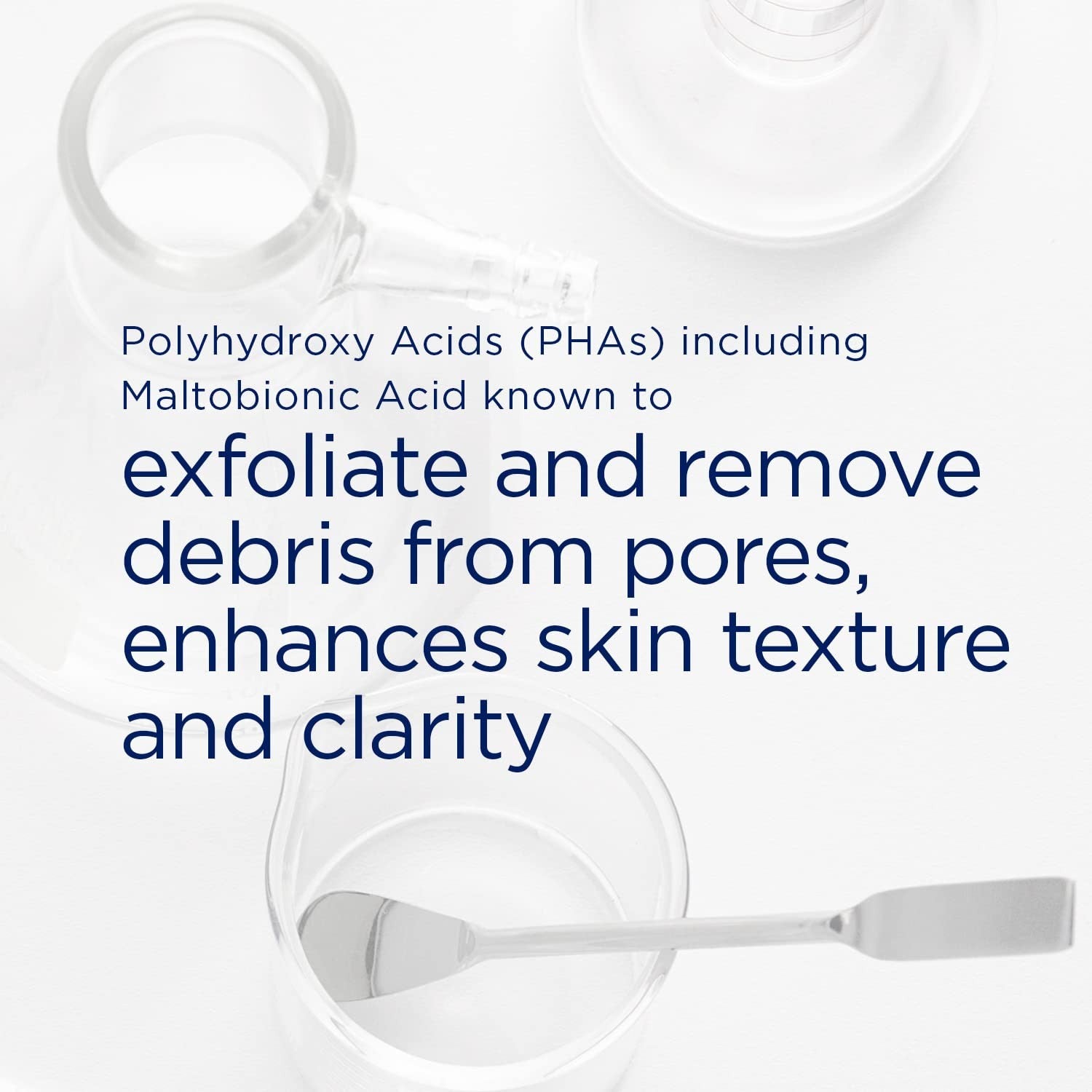 NEOSTRATA Exfoliating Wash foaming facial cleanser with Polyhydroxy, showing the bottle and foaming cleanser on a bathroom countertop.