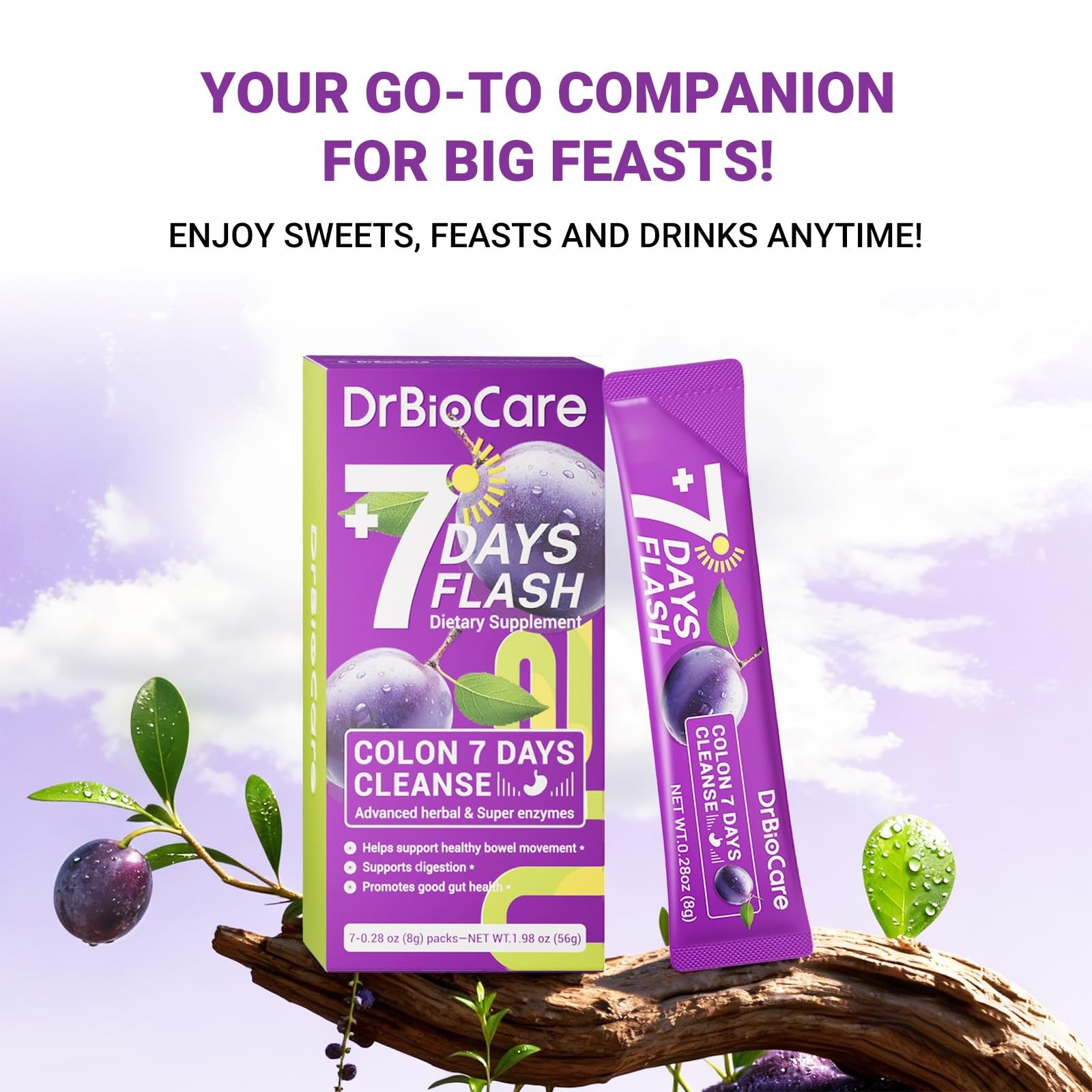DrBioCare Colon 7 Days Cleanse supplement bottle with label, designed for detox and digestive health.