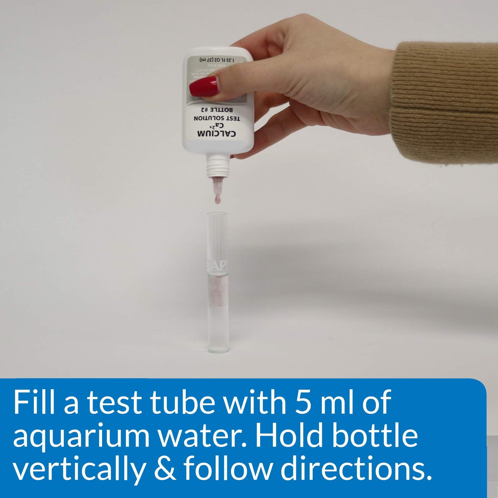 API 800-Test freshwater aquarium water test kit with nitrifying bacteria, featuring test tubes, color charts, and essential testing tools.