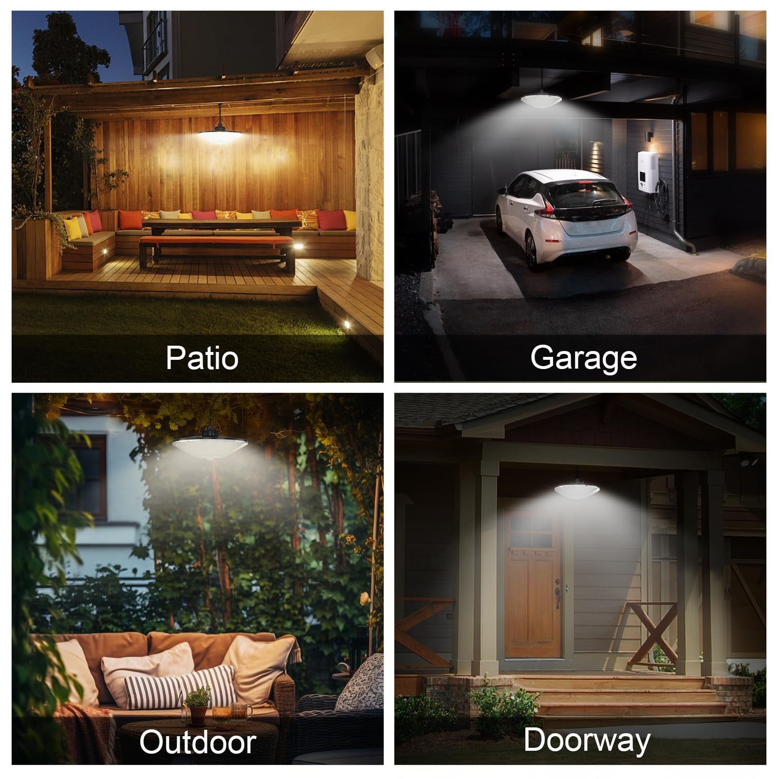 Latband outdoor solar shed light with 198 LEDs, motion sensor, and 1200 lumens for bright indoor or outdoor illumination.