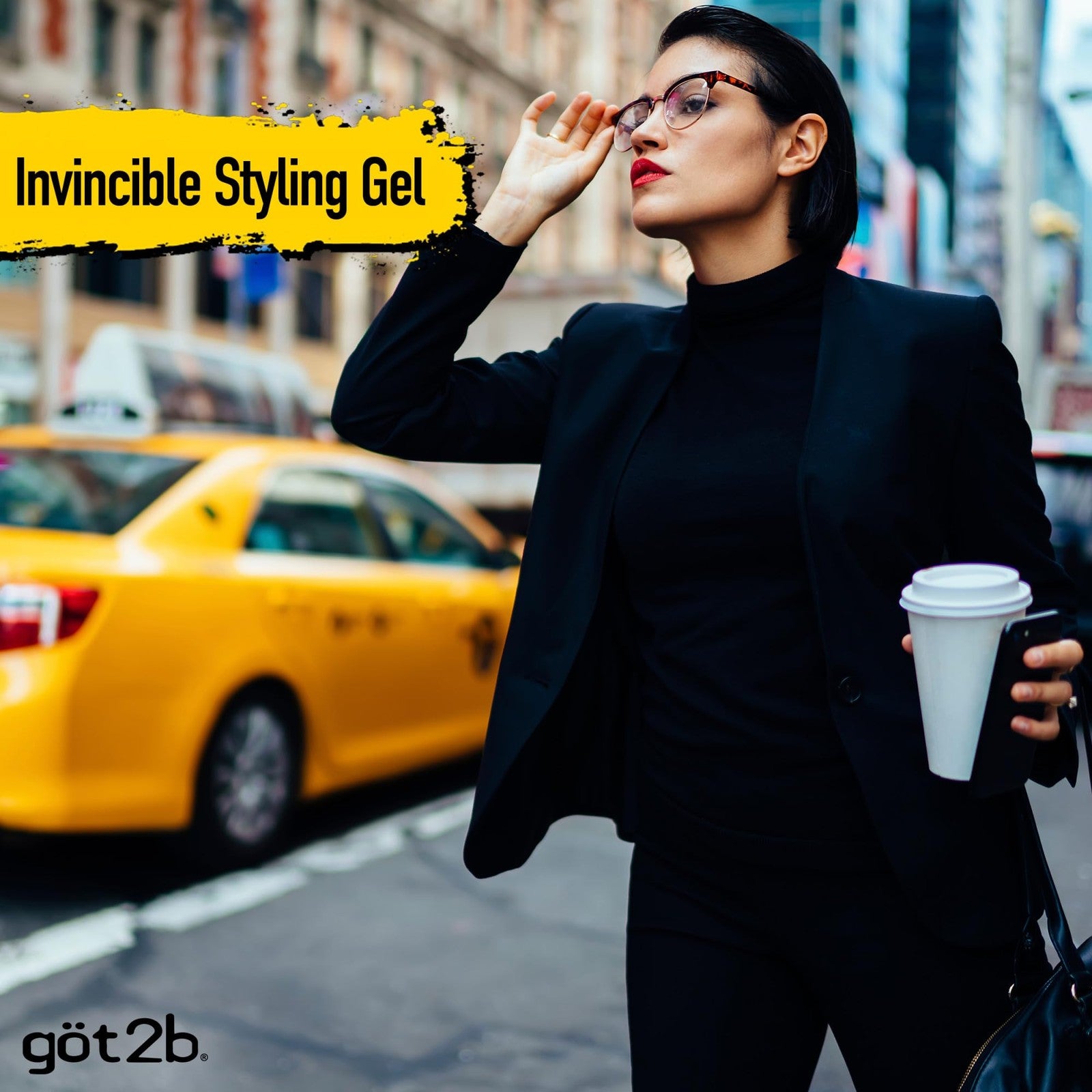 Got2b Ultra Glued Invincible Styling Hair Gel 1.25oz packs, showing the gel containers with branding and packaging details.