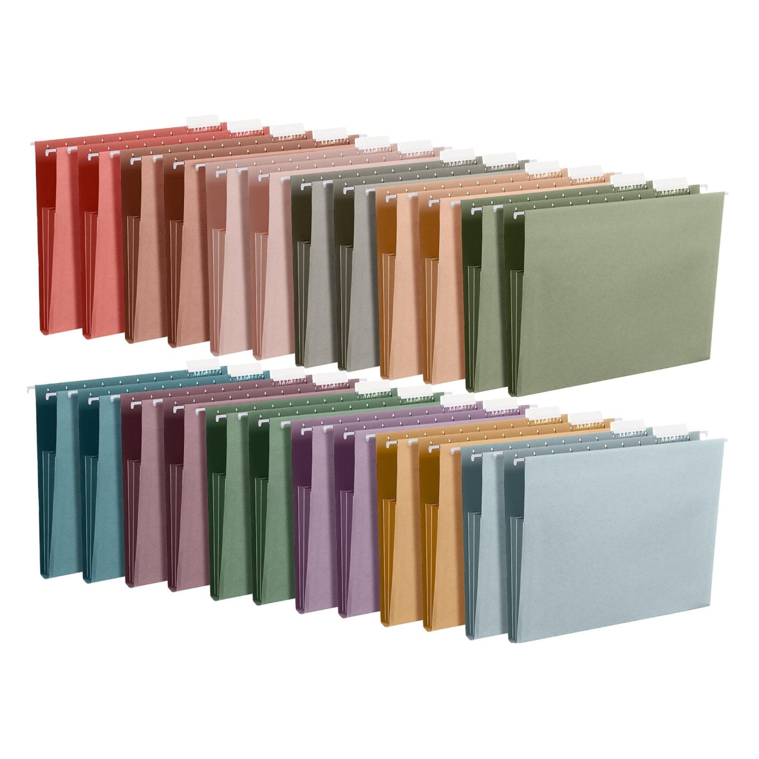 Yaomiao 24-pack hanging file folders with 3 pleats for letter size file cabinets, sturdy and organized for office storage.