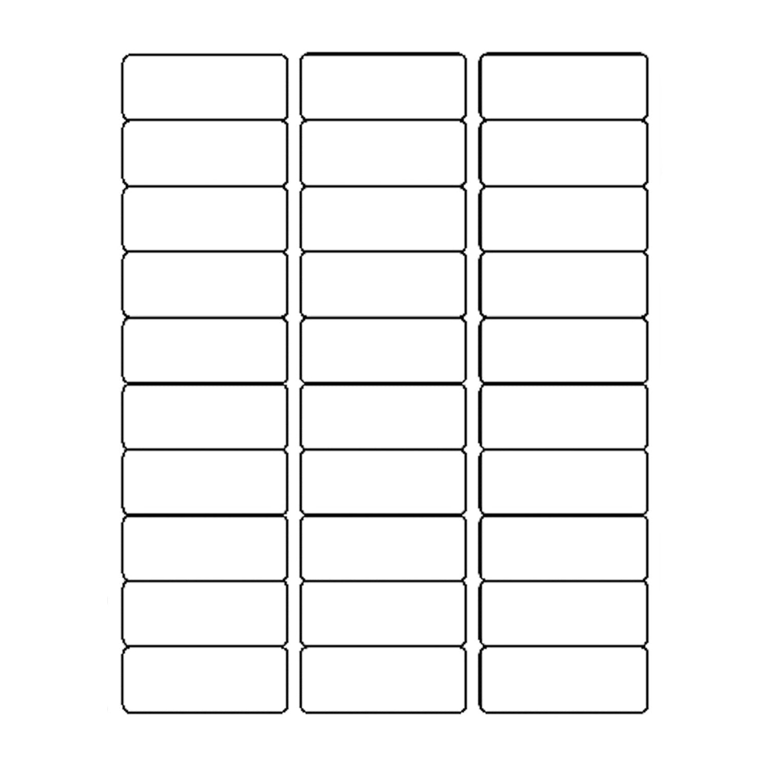 Maco printable mailing labels for laser and inkjet printers, featuring customizable shipping address labels on a white sheet.