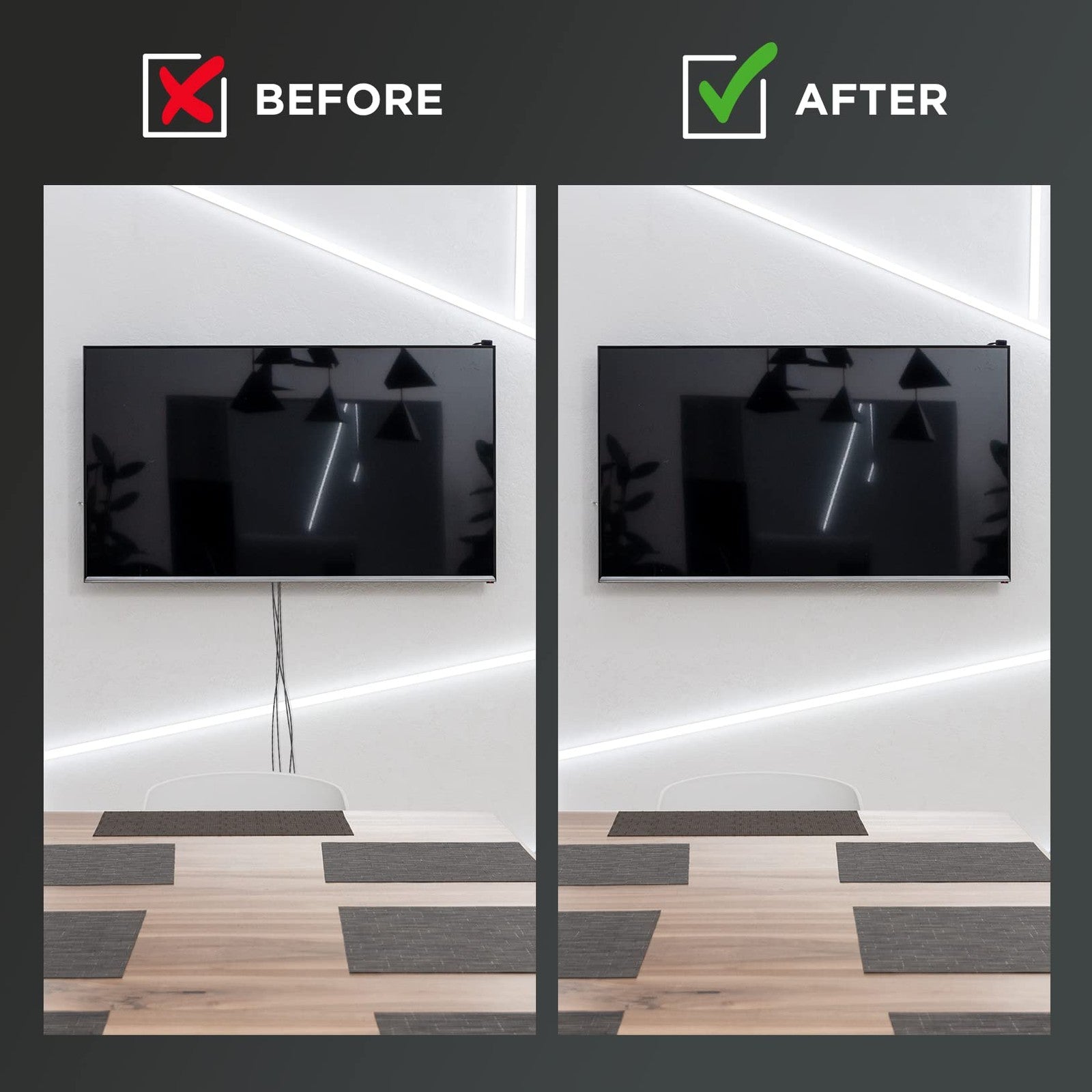 White Datacomm recessed low voltage cable plate with power kit, designed for easy installation in walls.