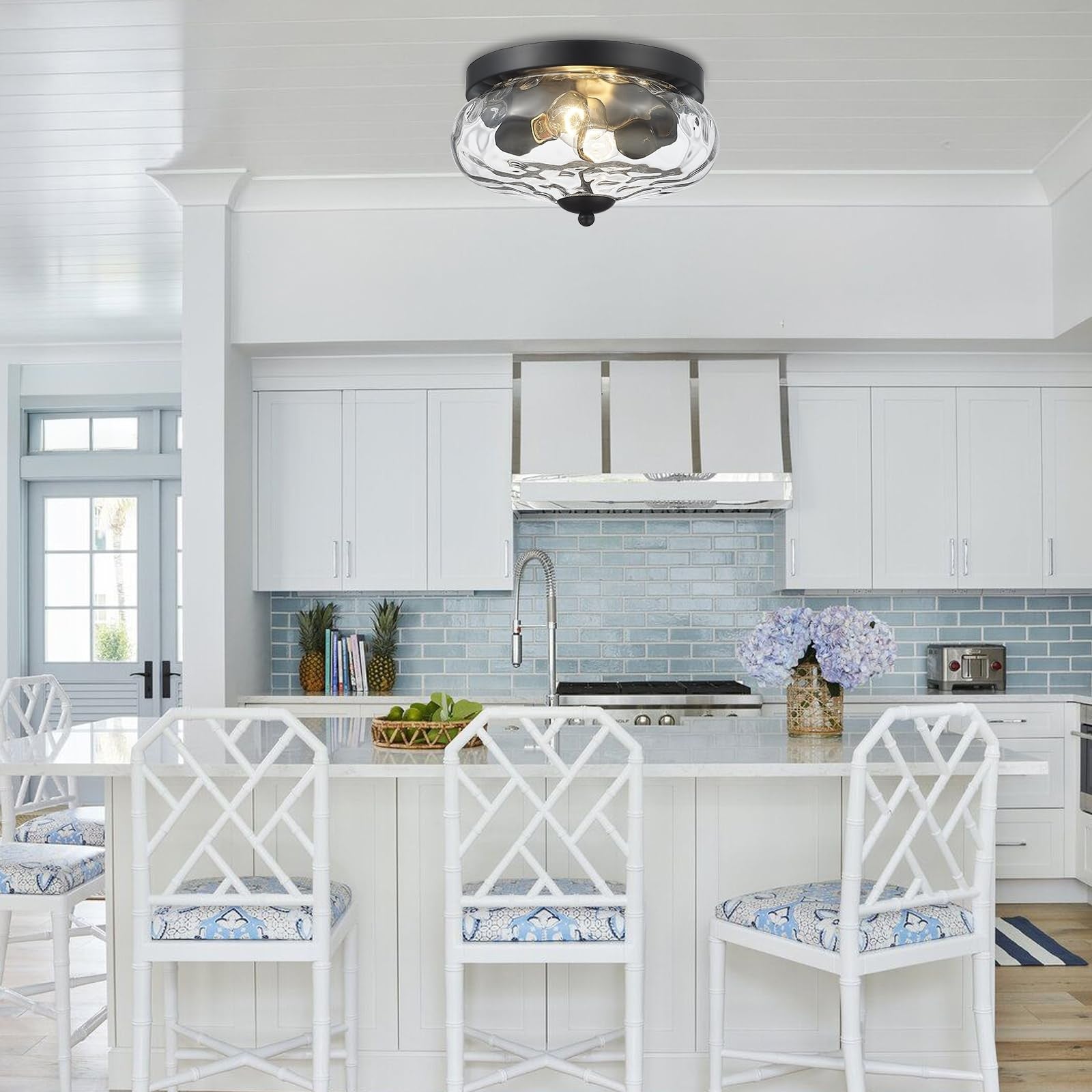 Darkaway flush mount ceiling light fixture with sleek indoor and outdoor design, featuring a dark finish and modern style.