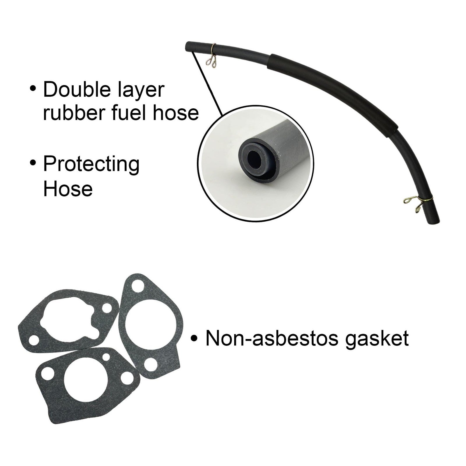YGQ 420cc GX390 generator carburetor kit with OEM Huayi P27-1D carburetor, includes necessary components for engine repair