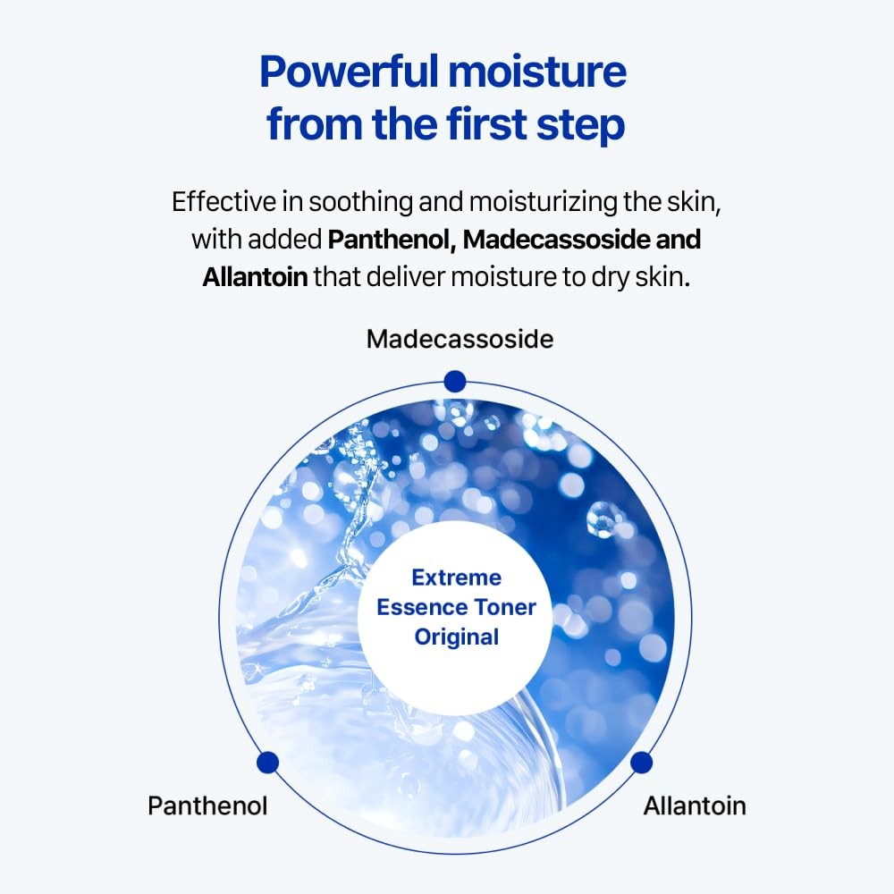 Real Barrier Extreme Lotion facial moisturizer for sensitive skin, showing the bottle with a pump dispenser and smooth lotion texture.