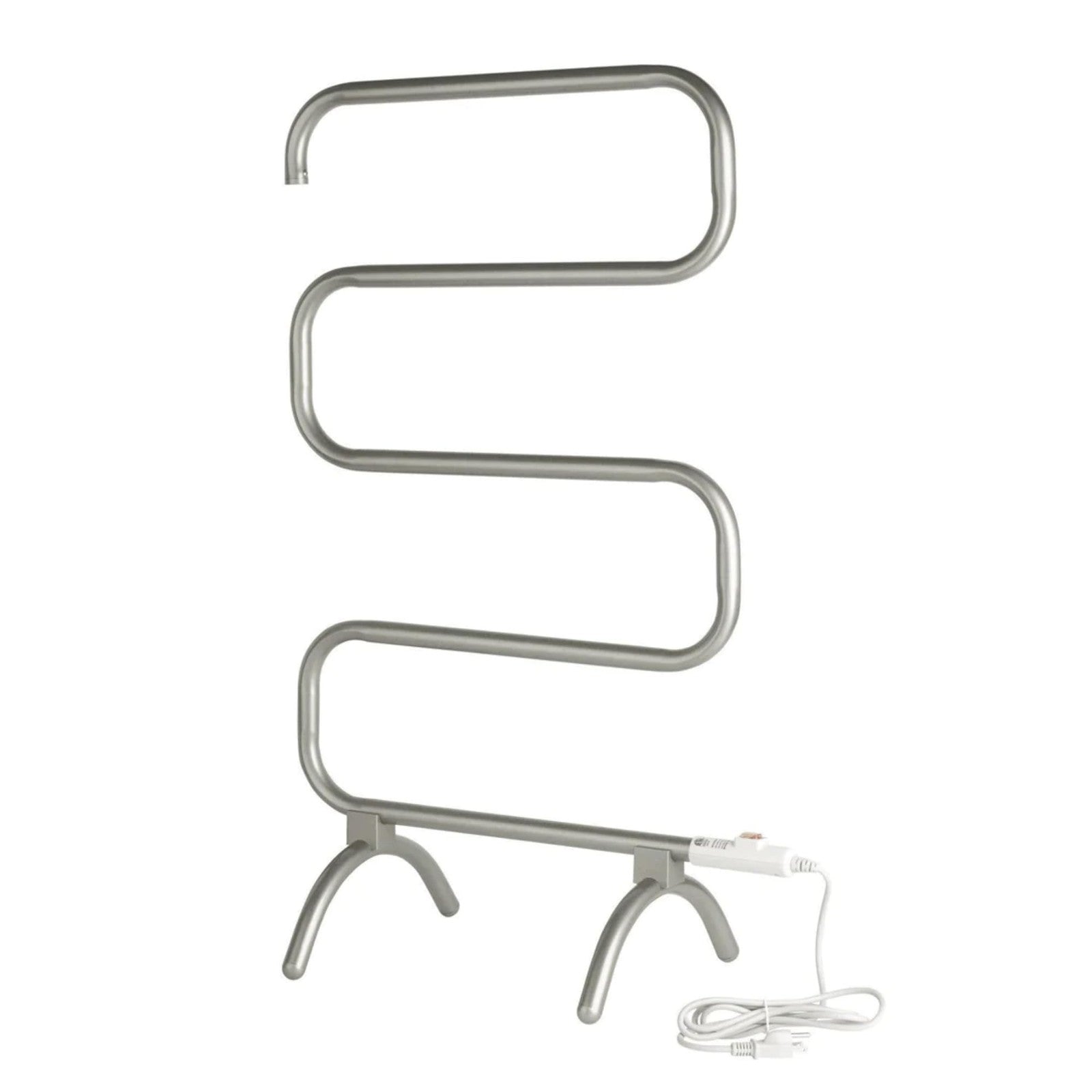 Warmrails Classic towel warmer rack, free-standing or wall-mounted, with horizontal bars for drying and warming towels.