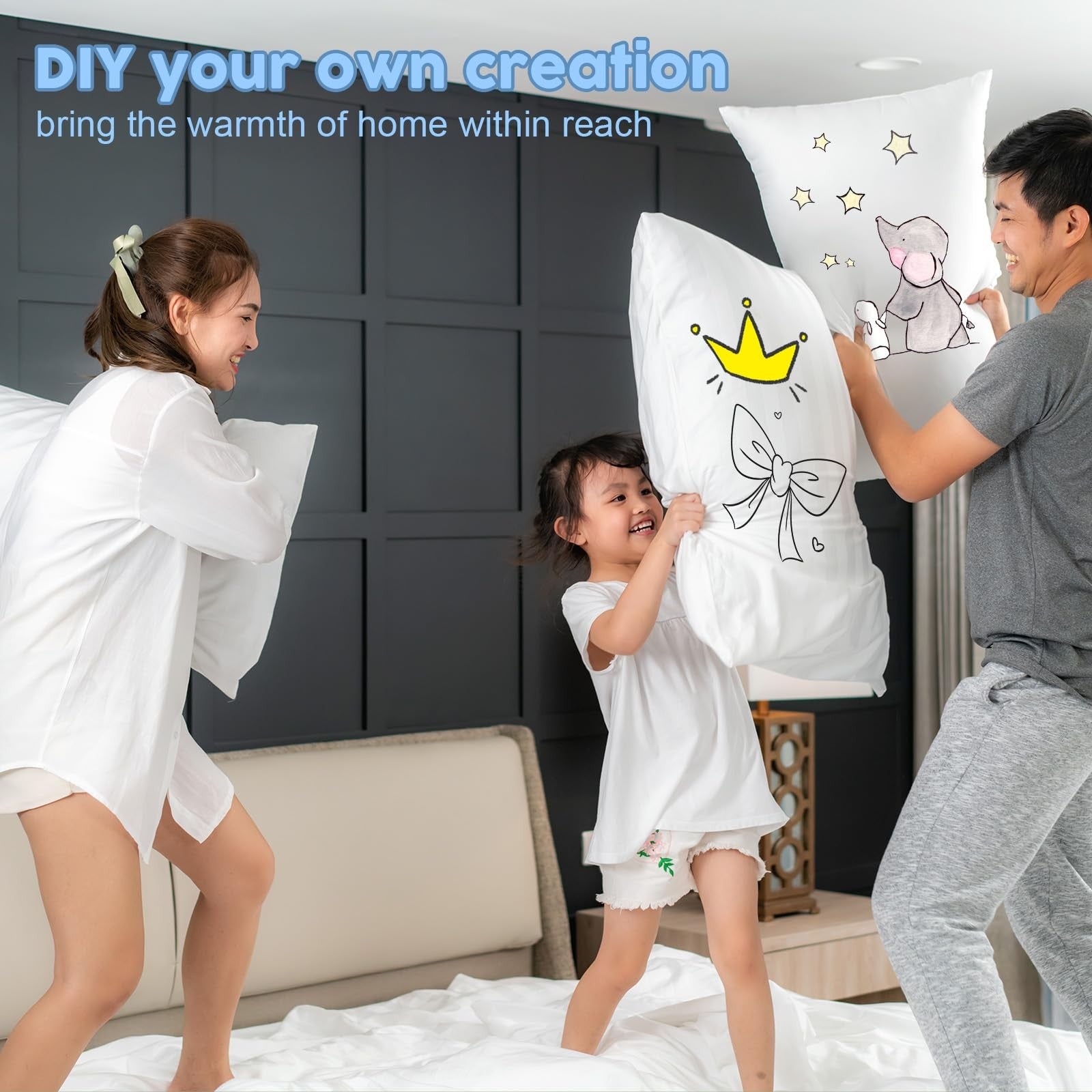 Shimeyao 24-pack of standard size zippered pillow protectors, 20 x 30 inches, shown in a bulk pack with closed zippers.