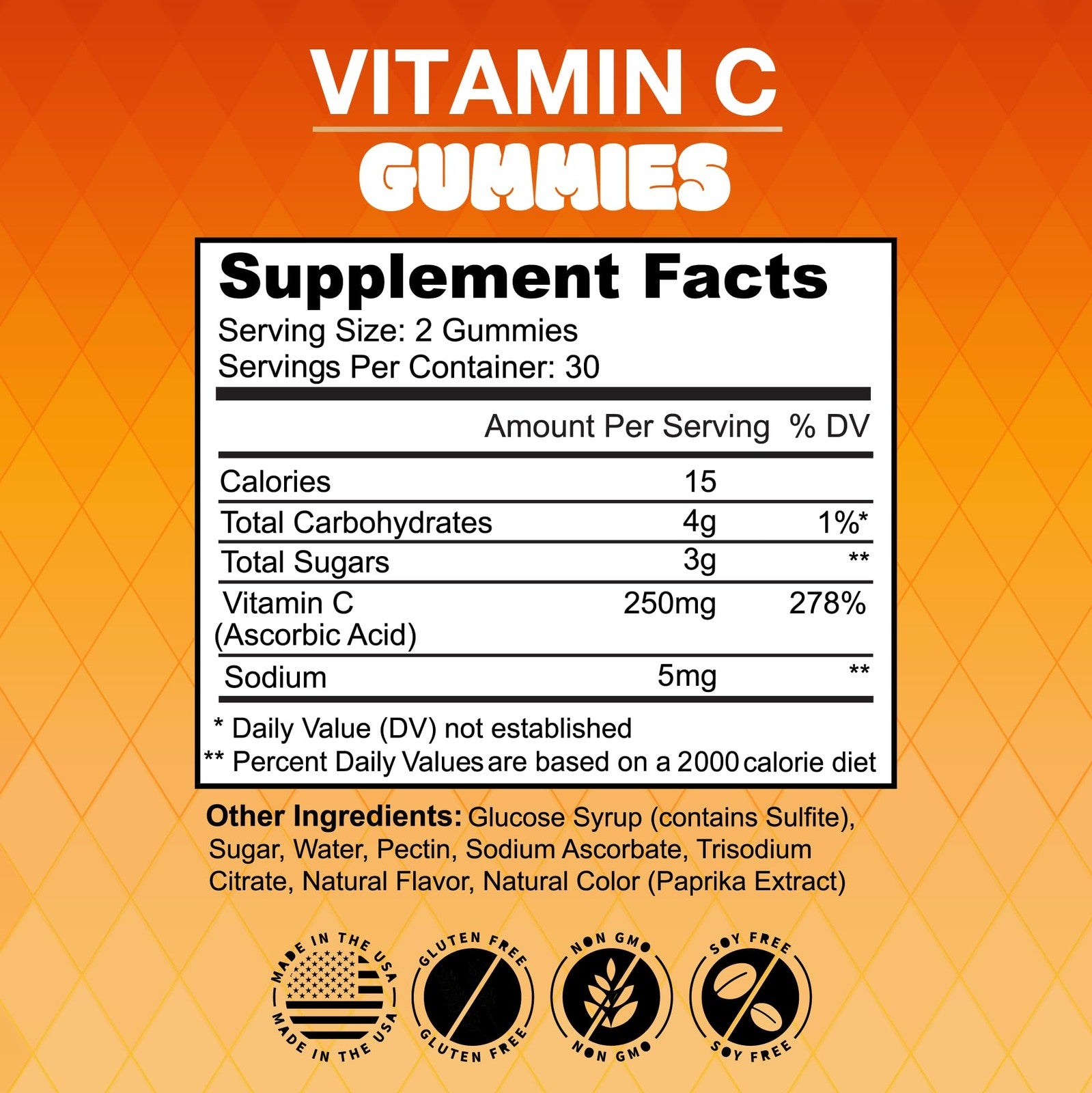 Orange vitamin C gummies by New Age Age, featuring colorful, chewy gummies shaped for immune support and healthy skin.