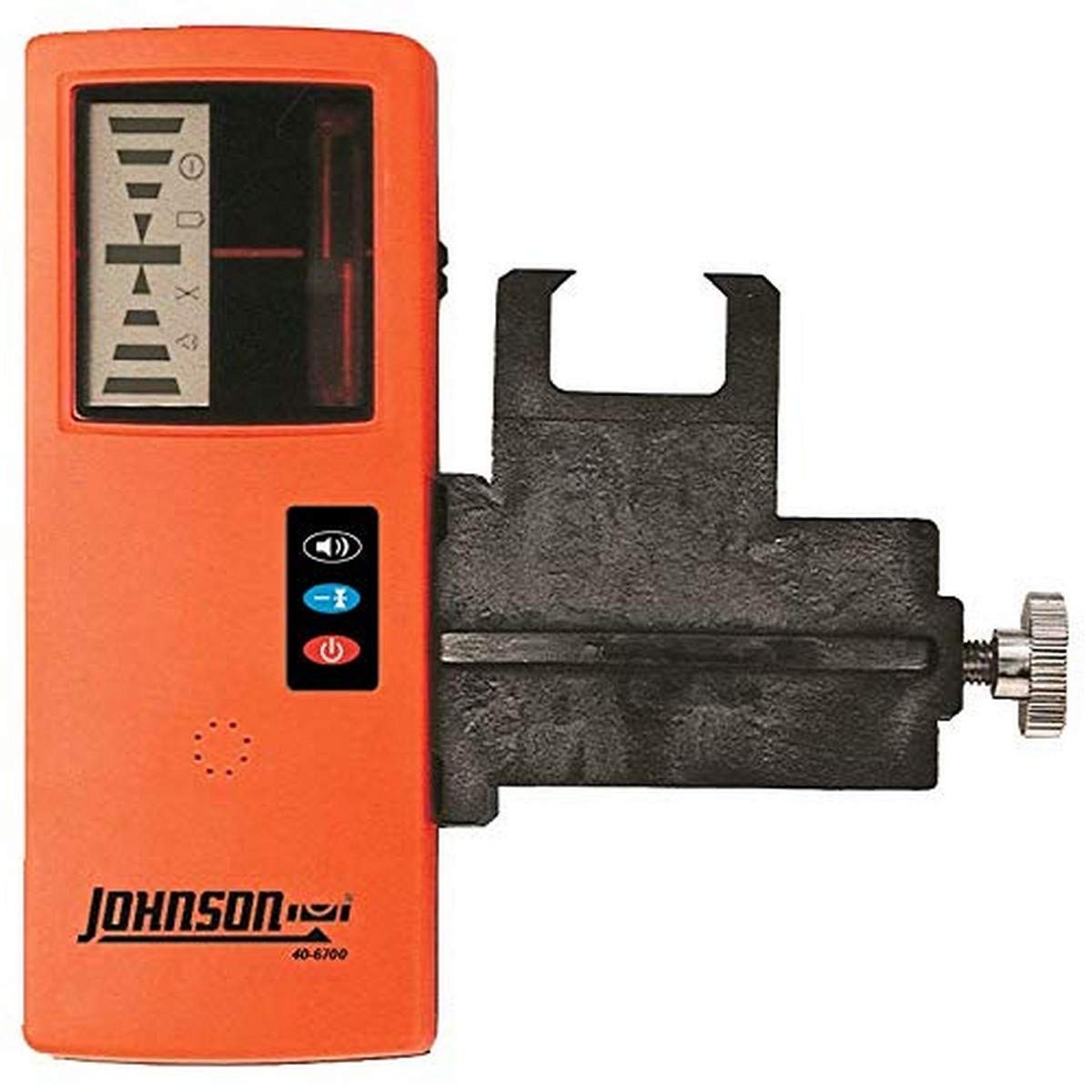 Johnson Level & Tool 40-6700 one-sided laser detector with clamp for red beam rotation, used for accurate laser level detection.