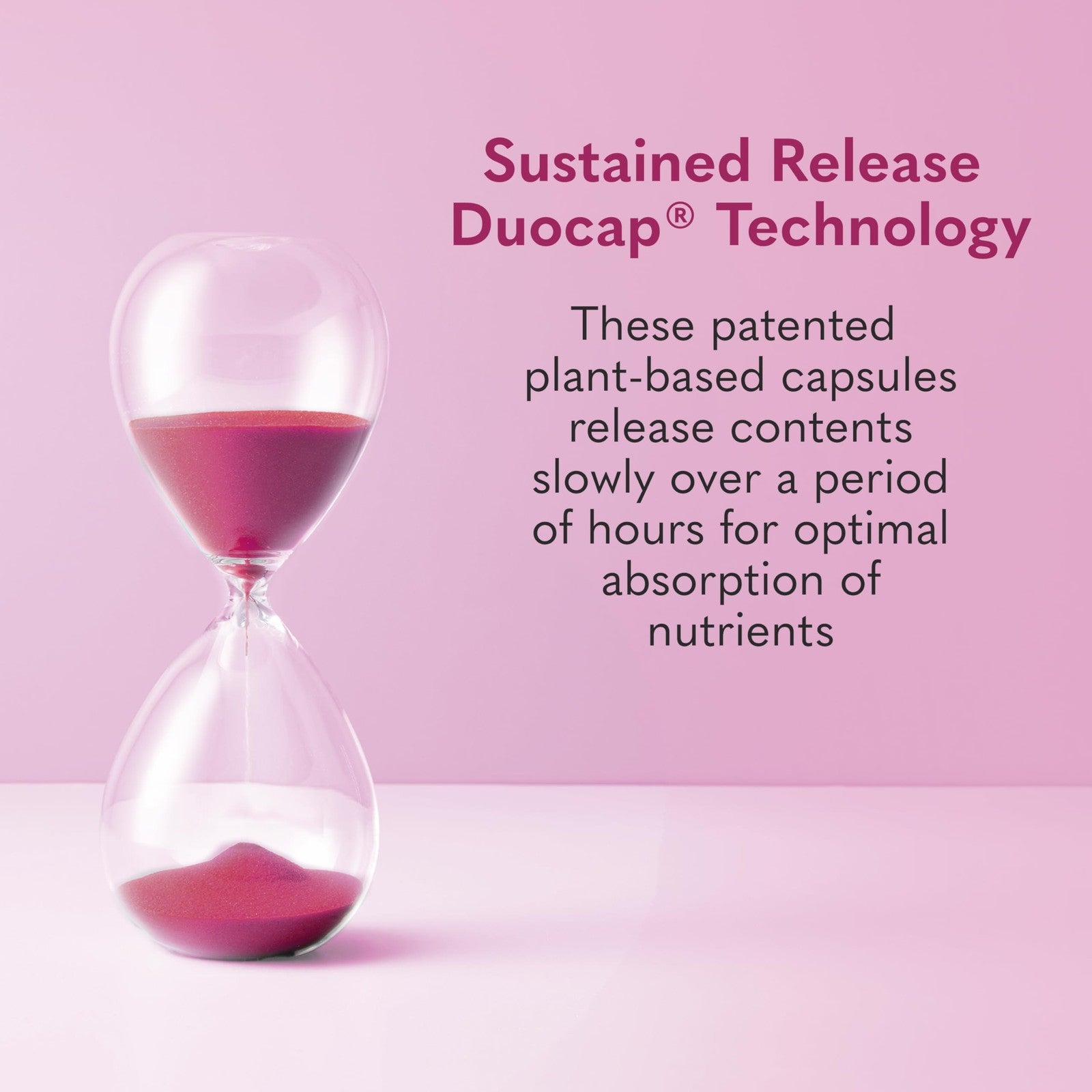 Garden of Life Hair Growth DuoCaps for women and men, 30 count, showing capsules in a clear container with natural ingredients.