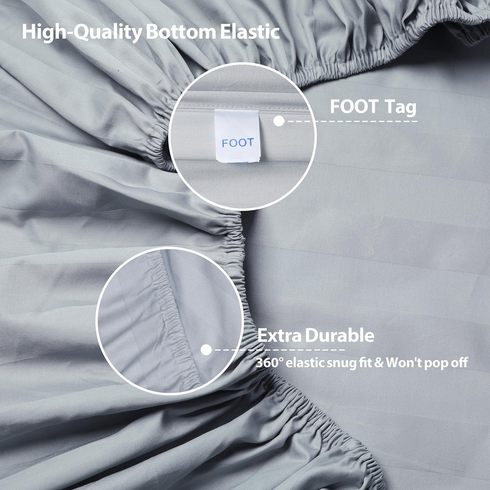 Two full-size cotton fitted sheets from Shunjie.Home with 600 thread count and 16-inch deep pockets in Egypt cotton fabric.