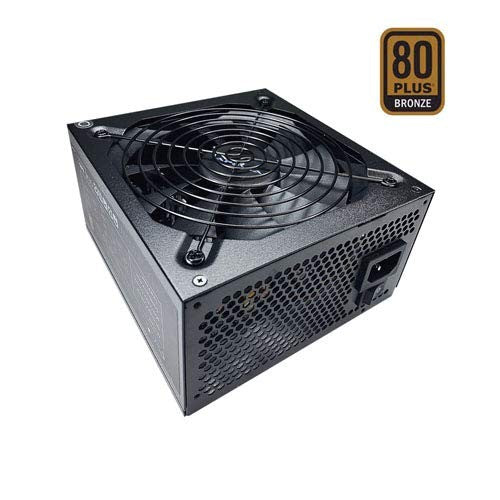 Apevia Jupiter Series 600W 80+ Bronze ATX gaming PC power supply with modular cables and fan for efficient cooling.
