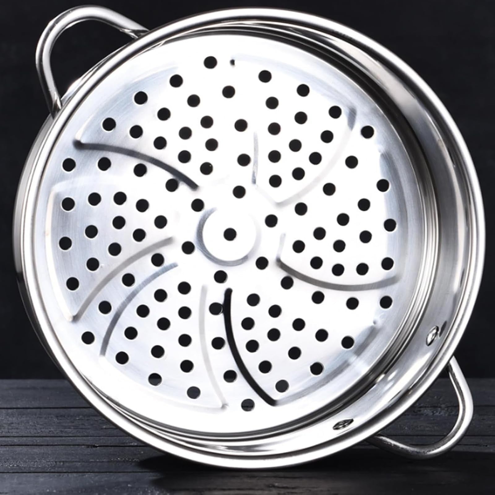 BinaryABC stainless steel dumpling steamer basket, 26cm pot steamer insert for steaming dumplings and vegetables.