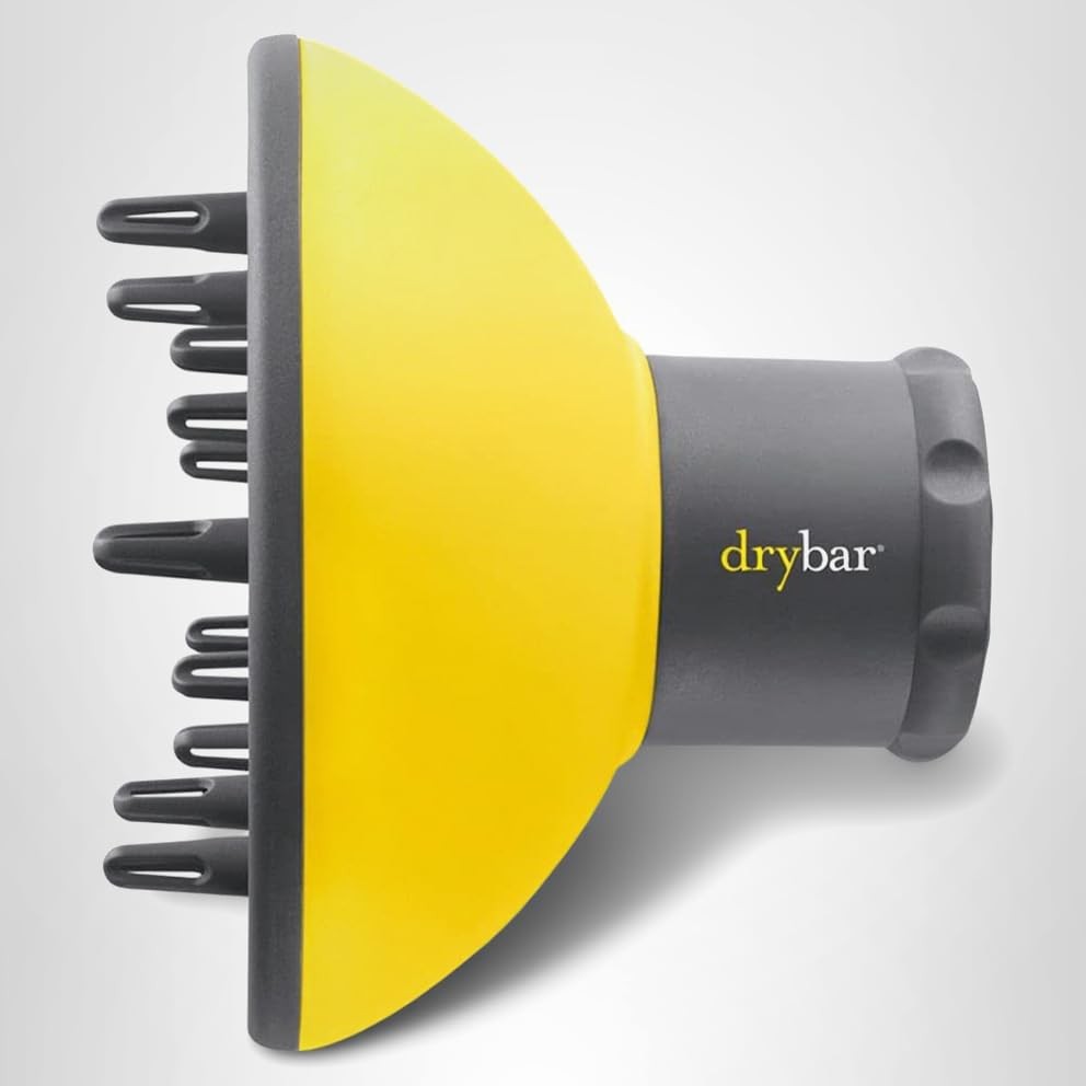 Drybar The Bouncer diffuser for curly hair with universal fit, reducing frizz and enhancing natural curl definition.