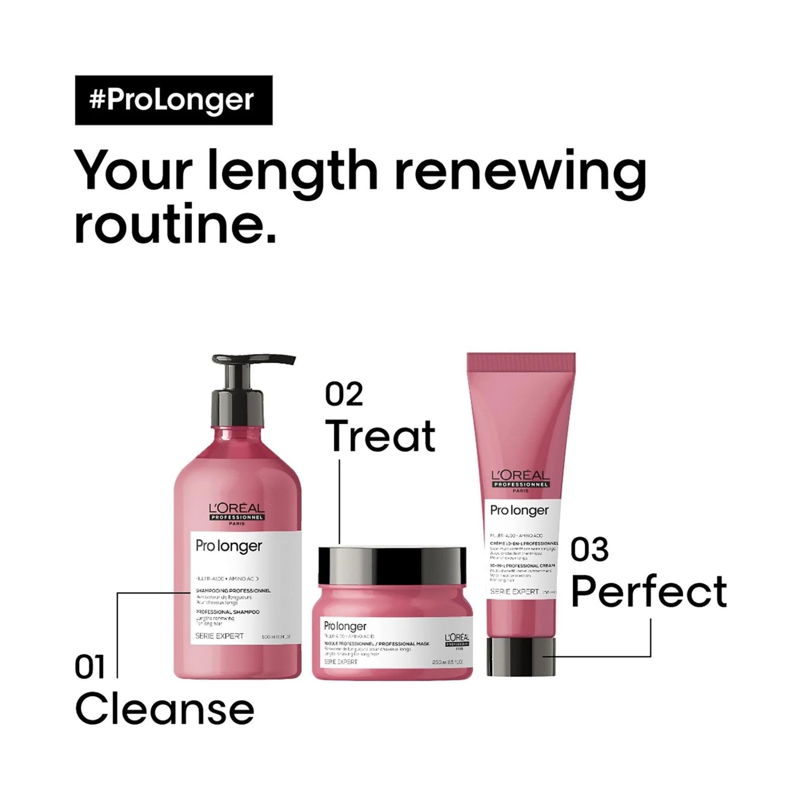 L'Oréal Professionnel Paris Pro Longer heat protectant cream for thinned hair, smooth cream in a jar with a pump dispenser.