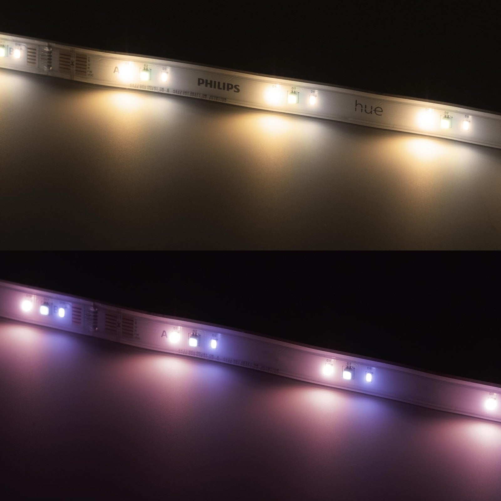Bluetooth smart lightstrip extension by Philips Hue, 1 meter long, with flexible LED strip and voice control capability.