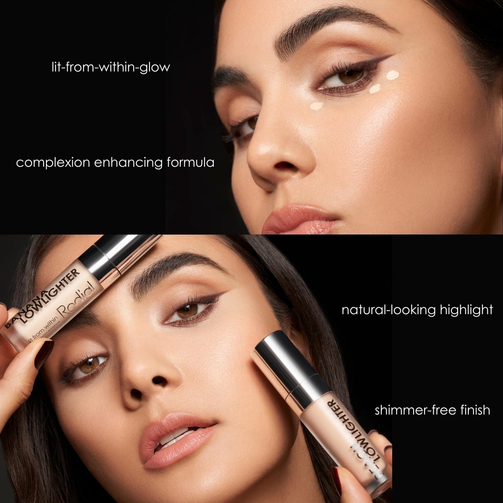 Rodial Peach Lowlighter under eye brightener in 0.1 fl oz tube, showcasing peach-colored hydrating eye concealer for brightening.