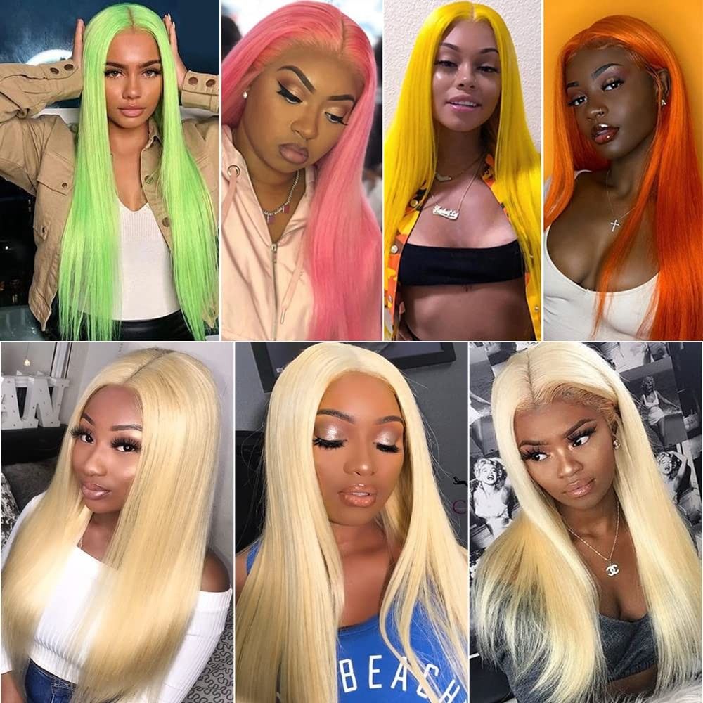 KAFEIER 13X4 HD 613 blonde lace frontal human hair straight closure