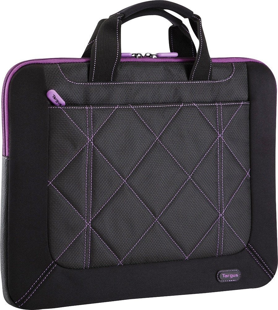 Targus 16-inch Pulse laptop sleeve with modern design and plush interior, designed for 16-inch laptops.
