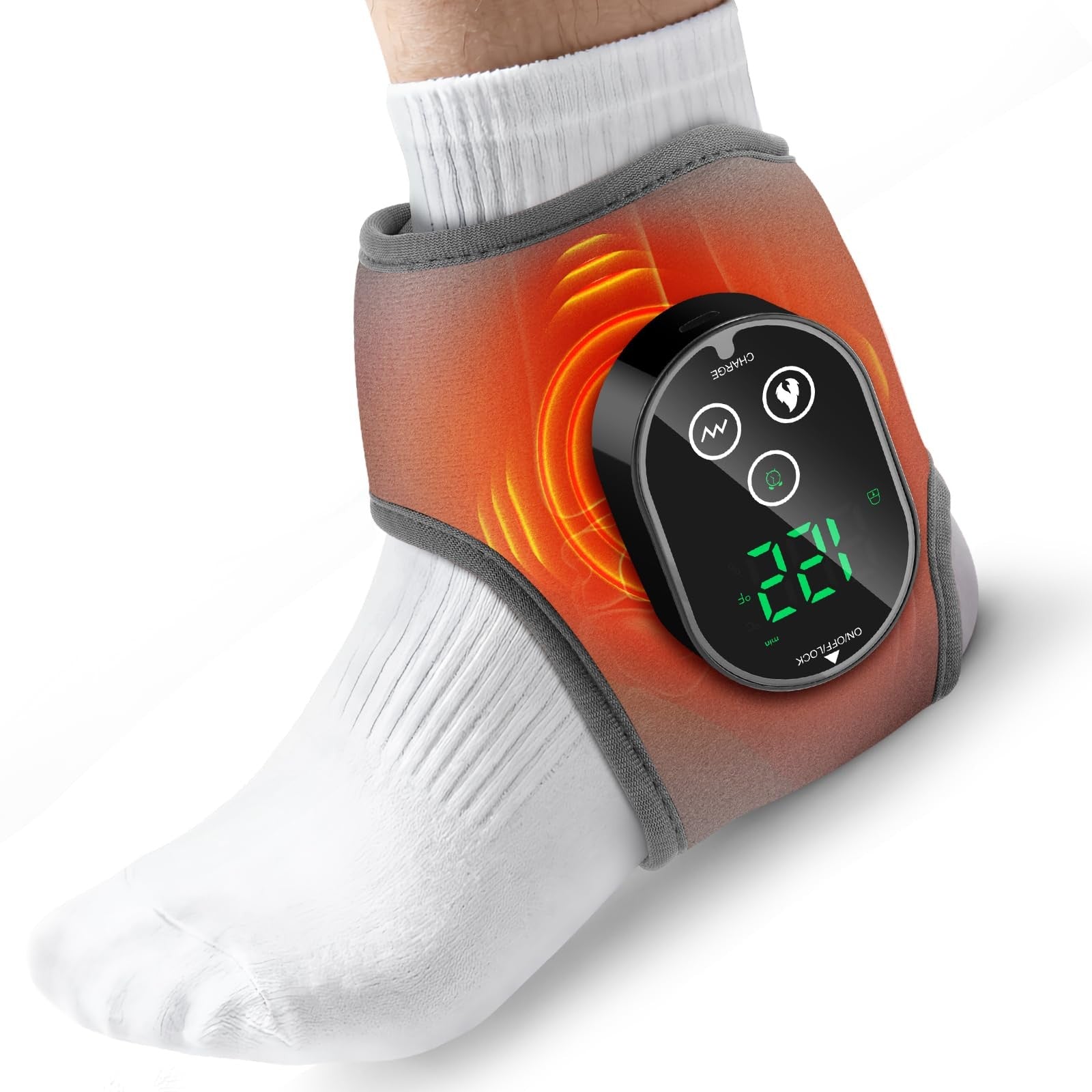 BETOLEAN foot massager with heating for pain relief, featuring a compact design for foot and ankle massage therapy.