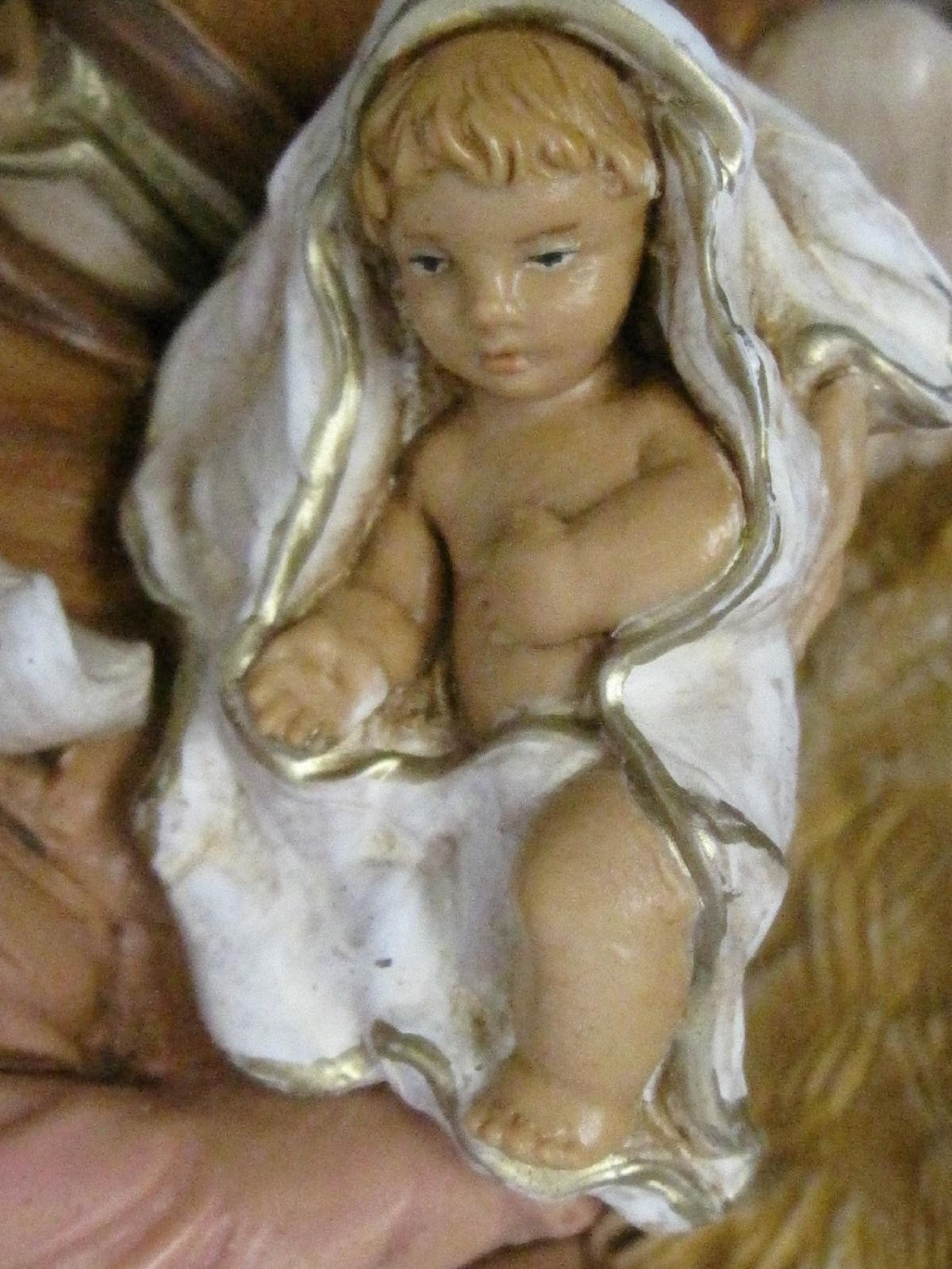 Fontanini Holy Family figurine set from The Birth of Christ collection, featuring nativity scene with Mary, Joseph, and baby Jesus.