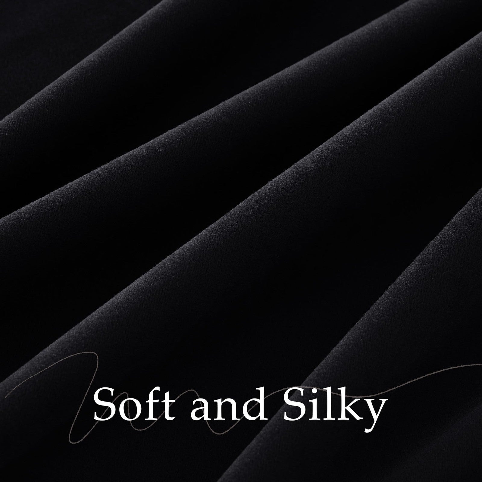 NICETOWN black blackout velvet curtains, 90 inches long, with a gothic style, thermal insulation for home decor.