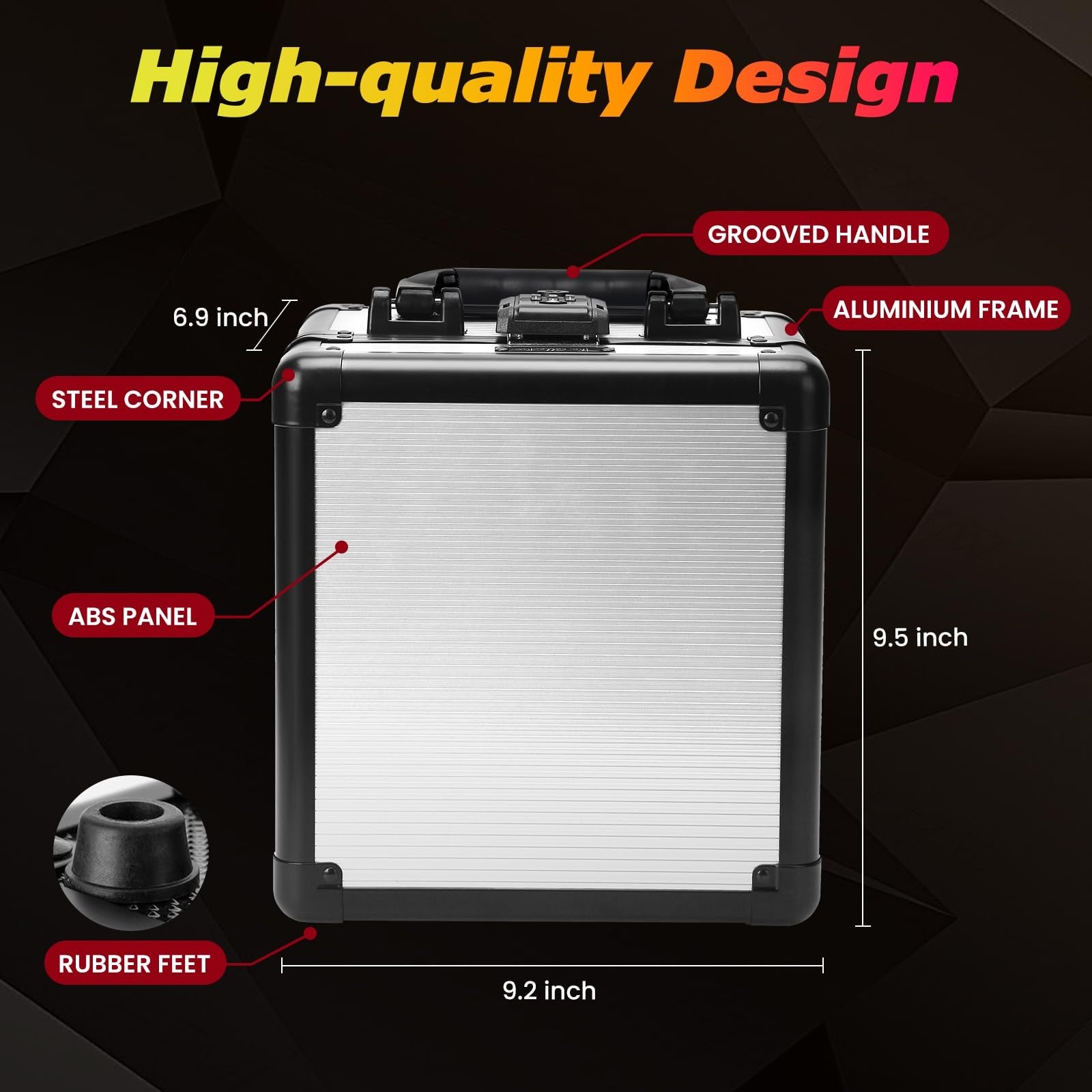 ZINHO graded sports card storage box with lock, designed for PSA and BGS toploaders, showing secure locking mechanism and card compartments.