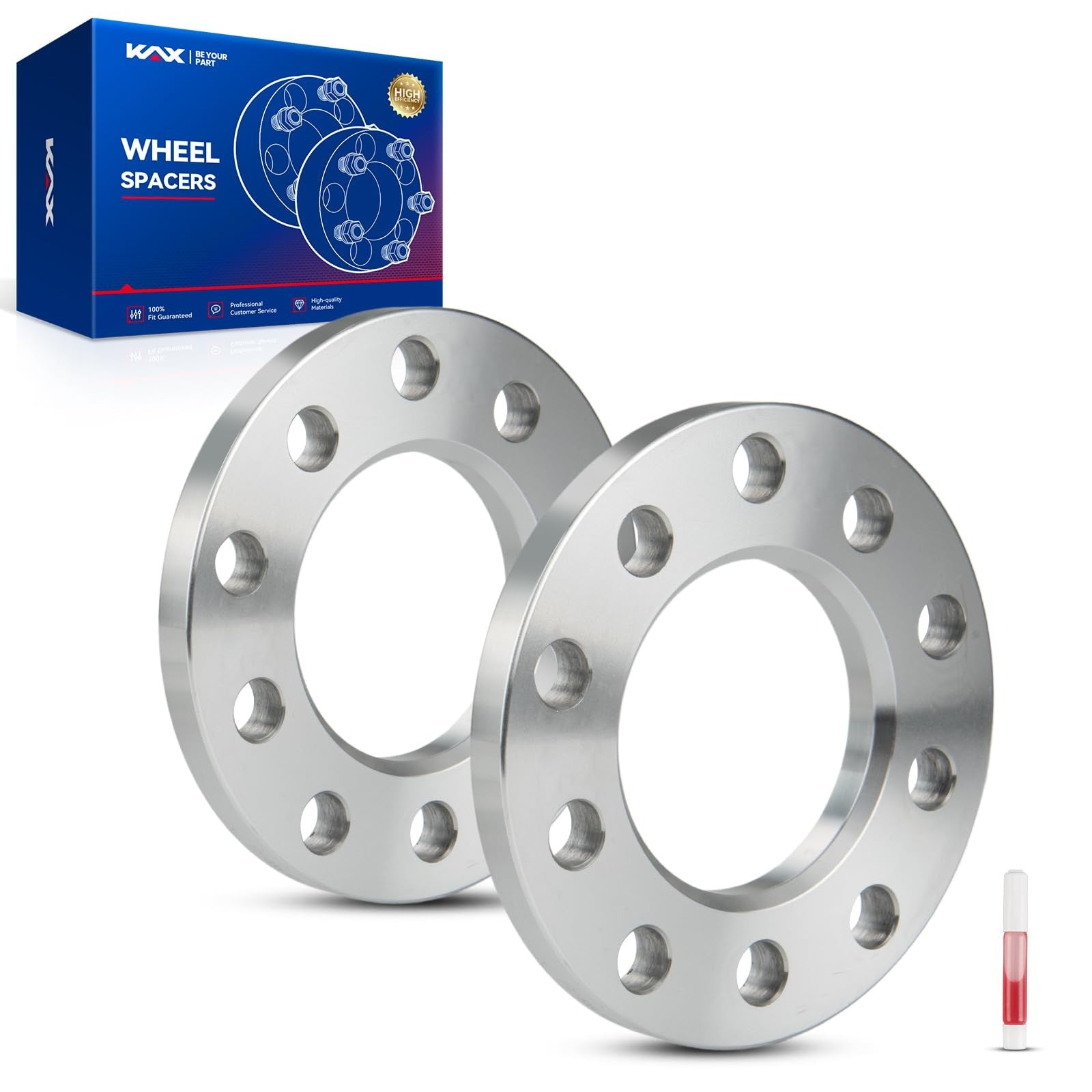 KAX 5x4.5 or 5x4.75 inch wheel spacers for Elantra and CX-5, 1/2 inch thickness, 5-lug centric design, durable metal construction