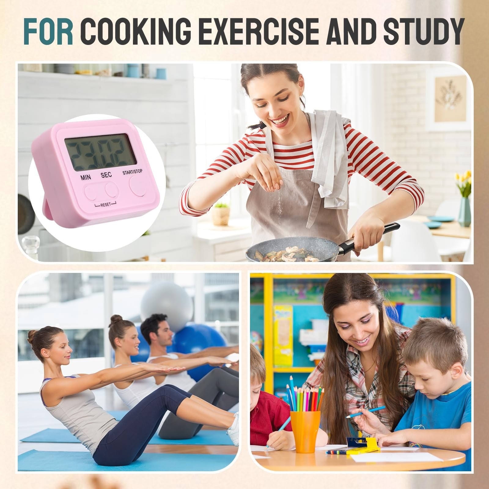 Weewooday 24-pack digital kitchen magnetic timers with on/off switches, compact and easy to use for precise time management.