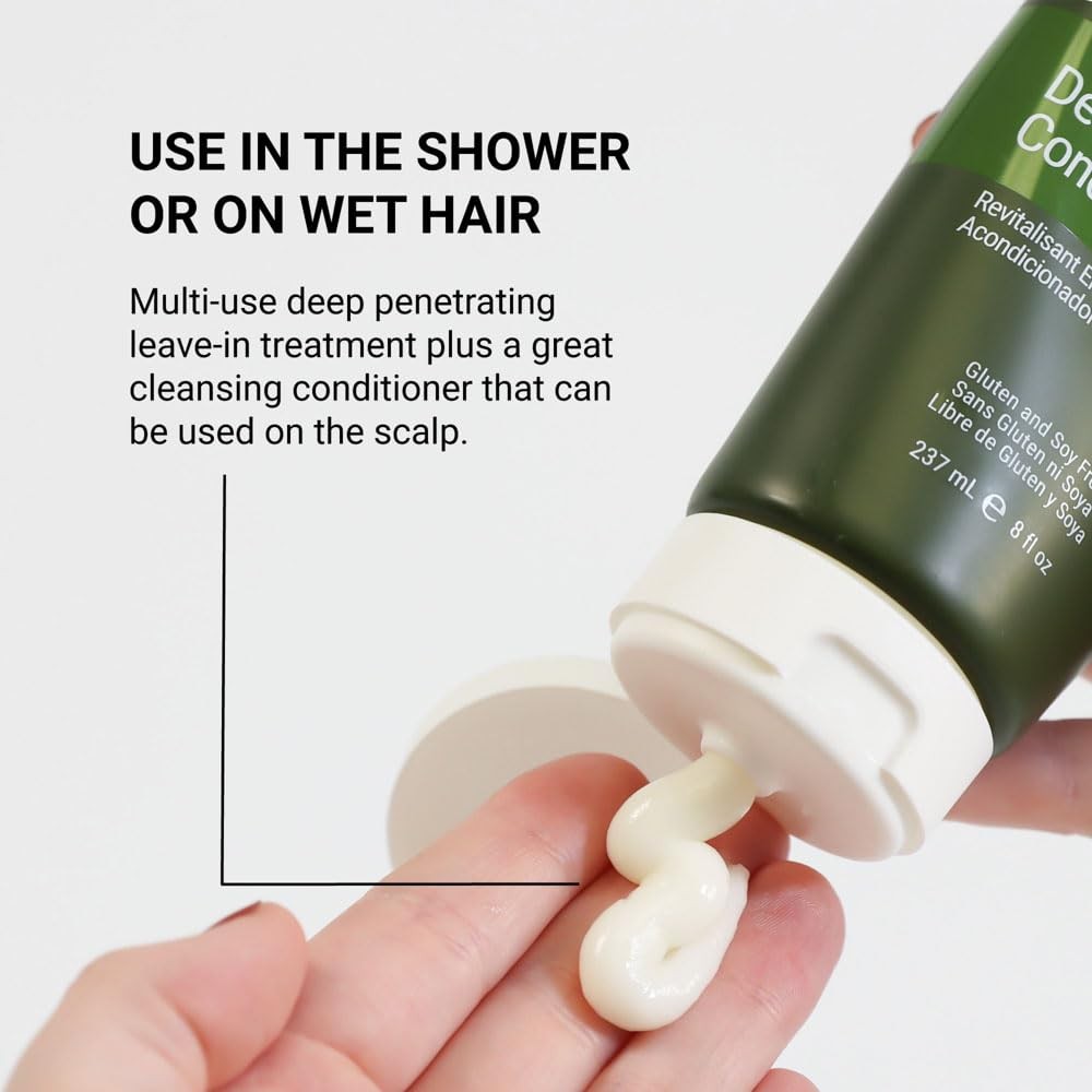 Loma Hair Care Deep Conditioner bottle, 33.8 fl oz, with label showing product name and brand on a white background.
