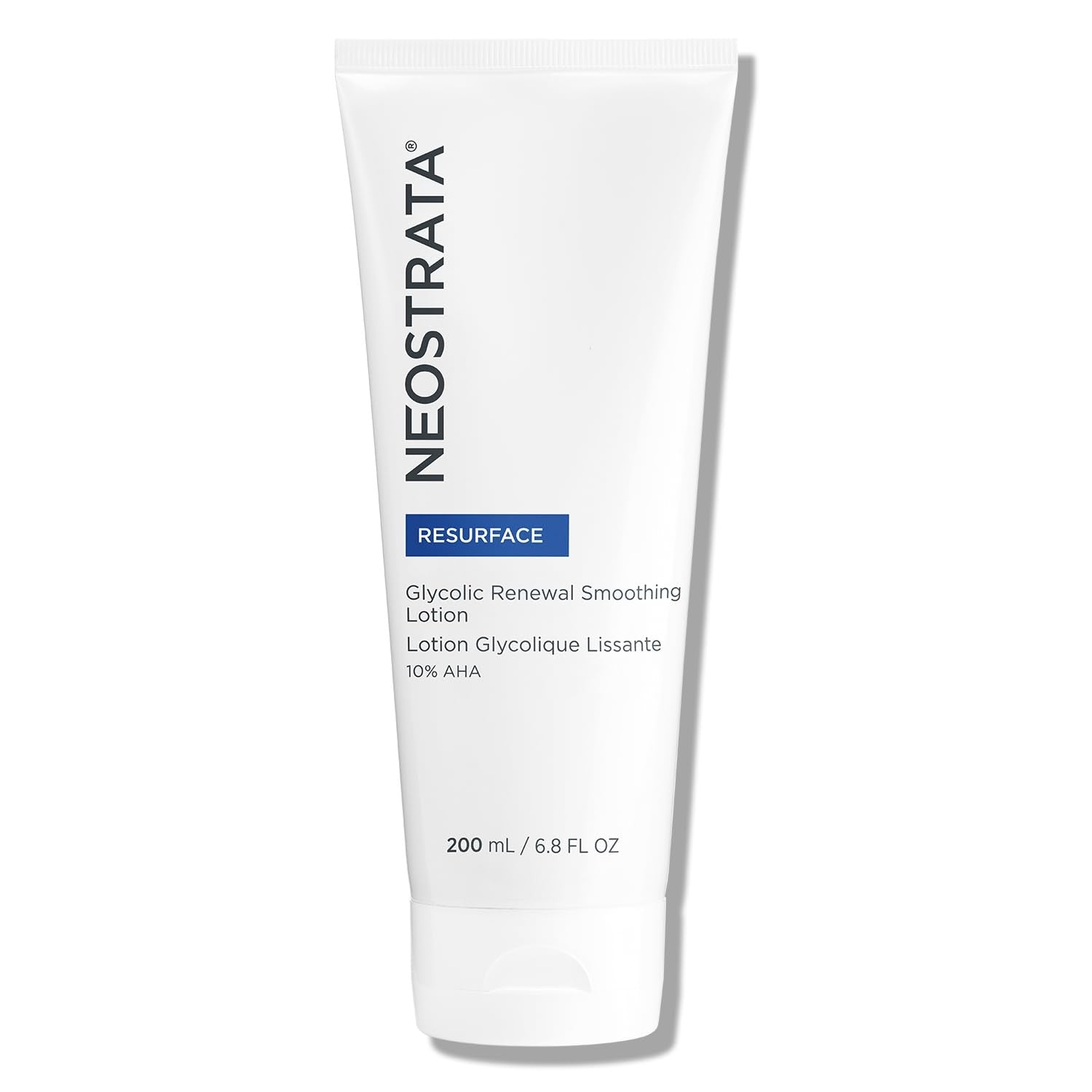 NEOSTRATA Glycolic Renewal Smoothing Lotion for lightweight skin rejuvenation, featuring a clear bottle and pump dispenser.