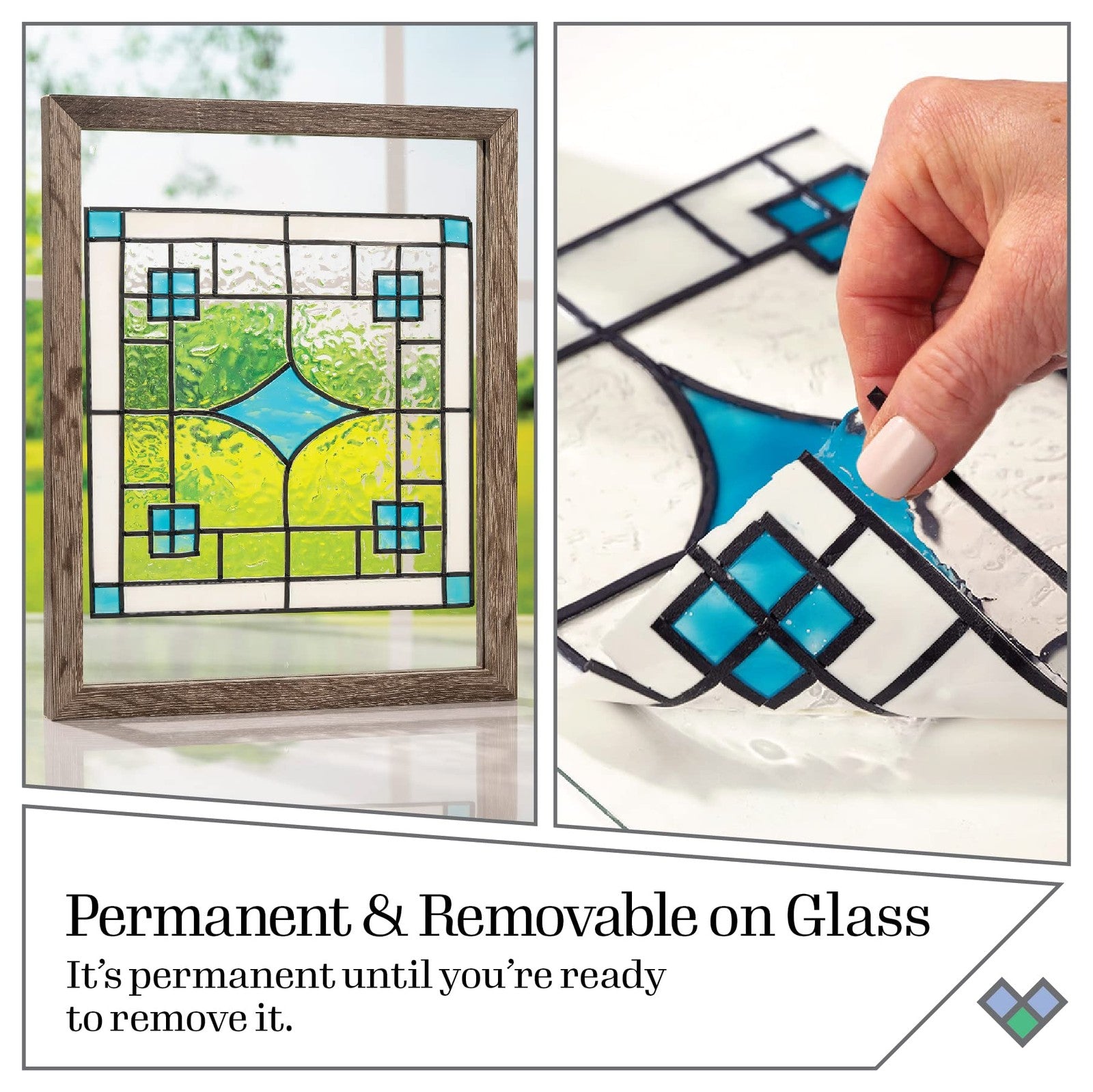 Gallery Glass Privacy Window stained glass pattern pack for DIY art, showcasing colorful glass design templates.