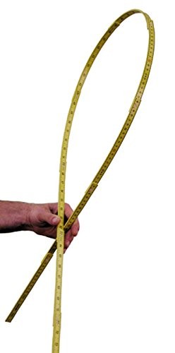 Rhino Rulers folding outside reading carpenter's ruler, 6-foot length, showing measurement markings and durable metal construction.