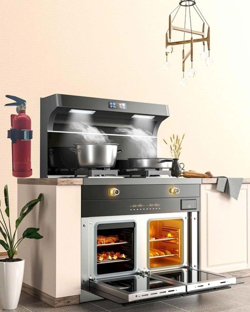 Red steel fire extinguisher wall mount bracket with nylon strap for 2.5 lb extinguishers