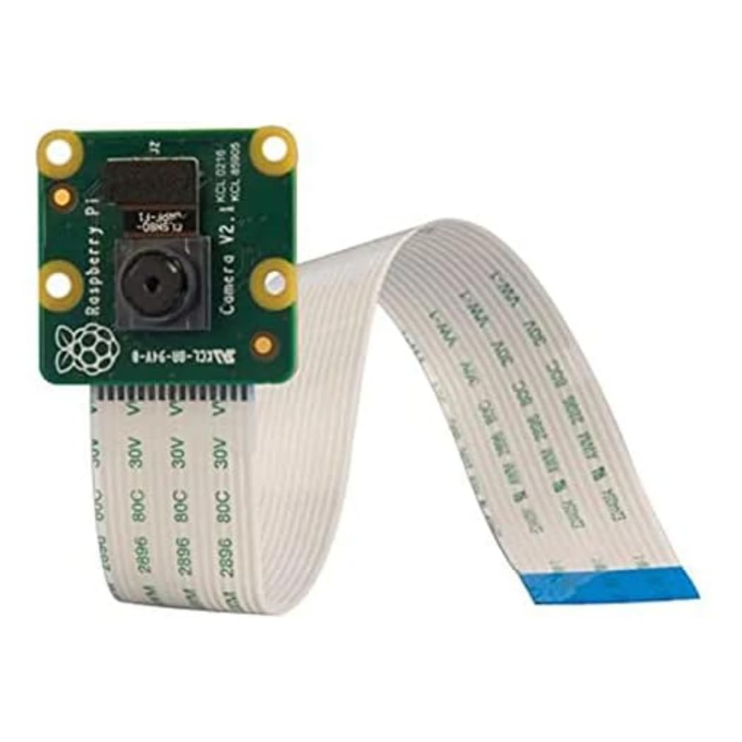 Raspberry Pi Heritage Institute Raspberry Camera Module v2, compact camera with lens and black casing, designed for Raspberry Pi devices