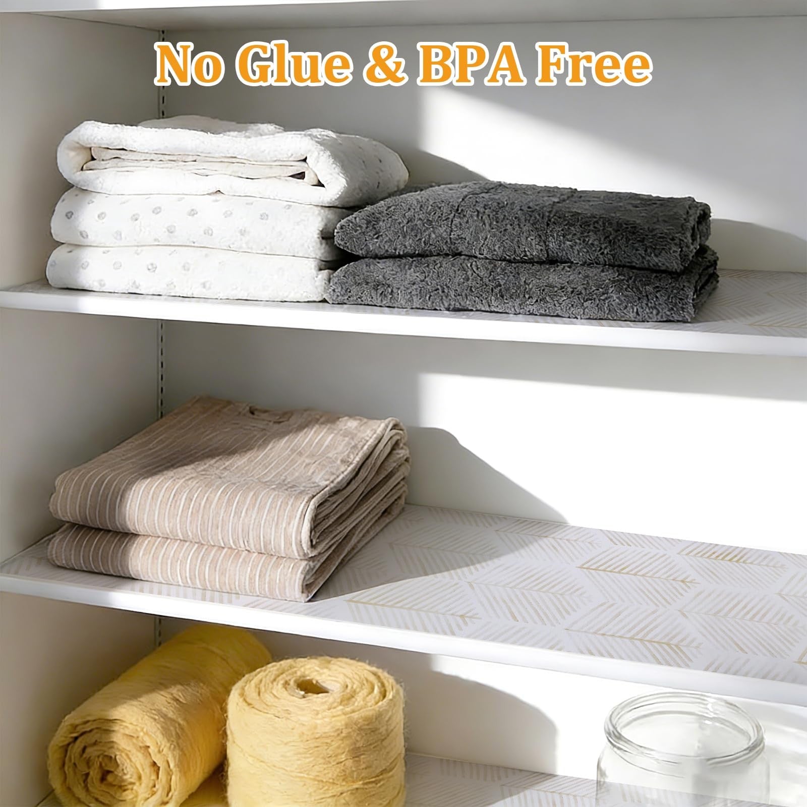 Xupingjiti drawer and shelf liner for kitchen cabinets, cupboards, desks, pantry, and toolboxes, showing textured surface and fit.