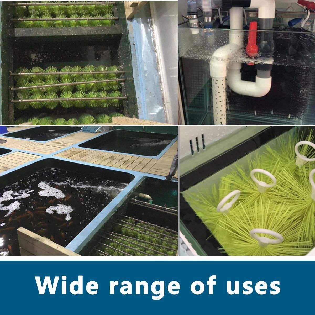 RINOO 10 Pack green fish pond filter brushes for aquarium filtration